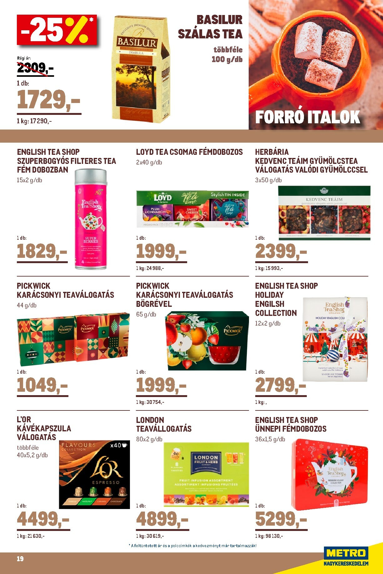 metro - Metro - Élelmiszer és Szezonális katalógus! akciós újság, érvényes 11.02. - 11.30. - page: 19