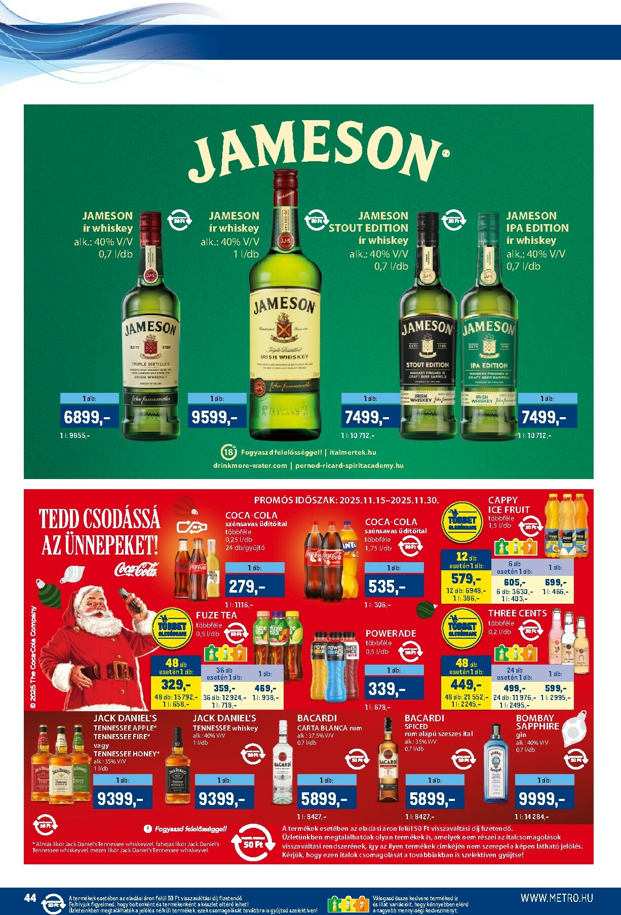 metro - Metro - Márkák katalógus akciós újság, érvényes 11.15. - 11.30. - page: 44