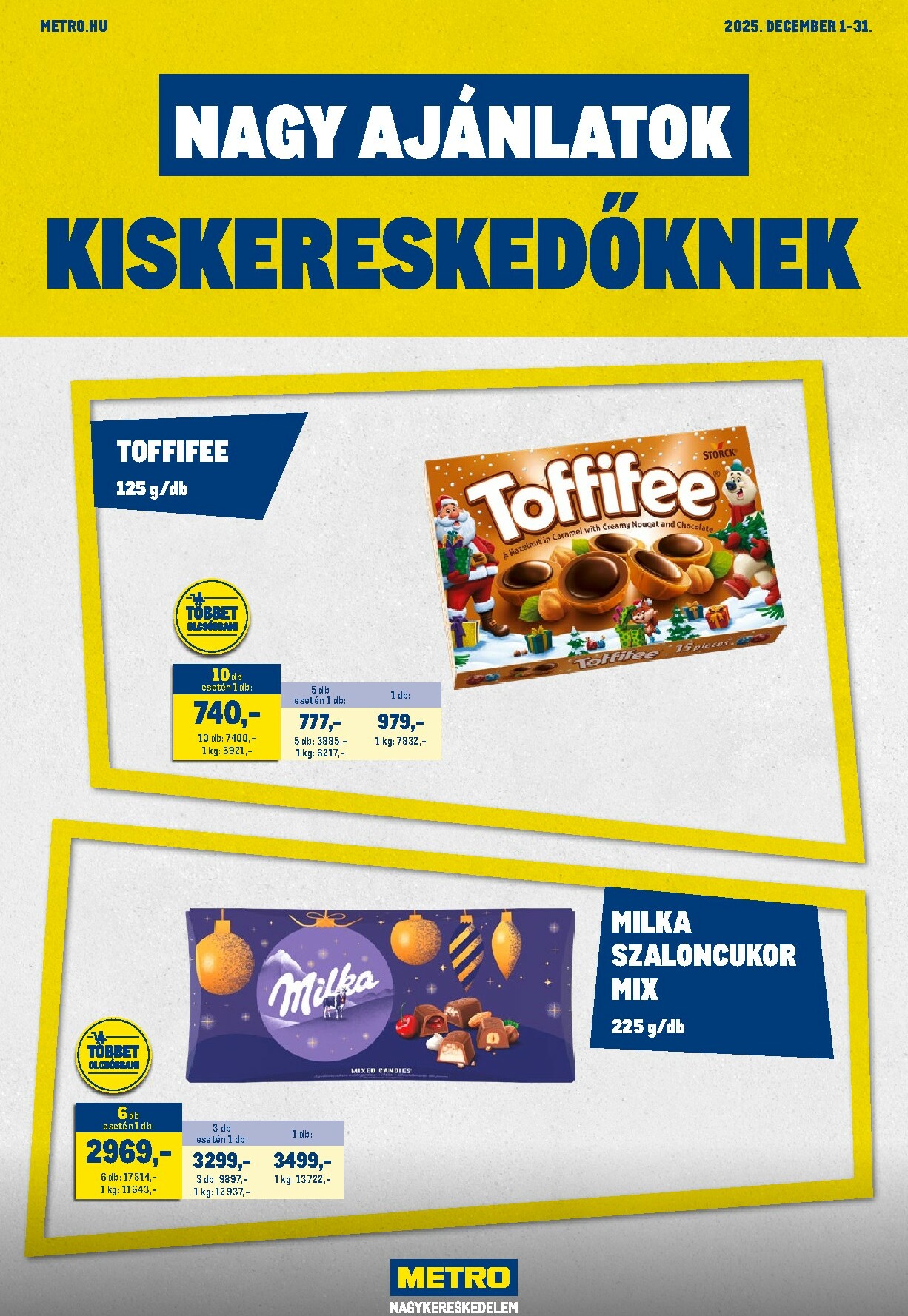 metro - Metro - Nagy Ajánlatok Kiskereskedőknek akciós újság, érvényes 12.01. - 12.31.