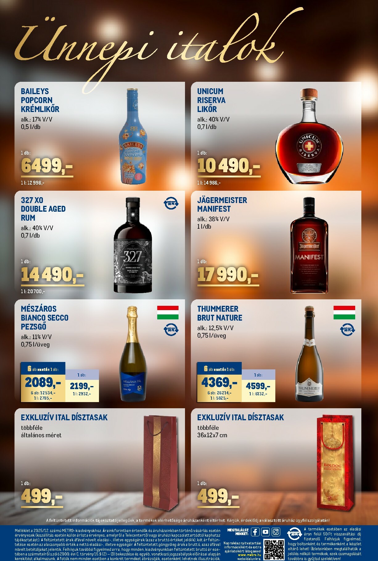 metro - Metro - Ünnepi italok katalógus akciós újság, érvényes 12.01. - 12.31. - page: 22