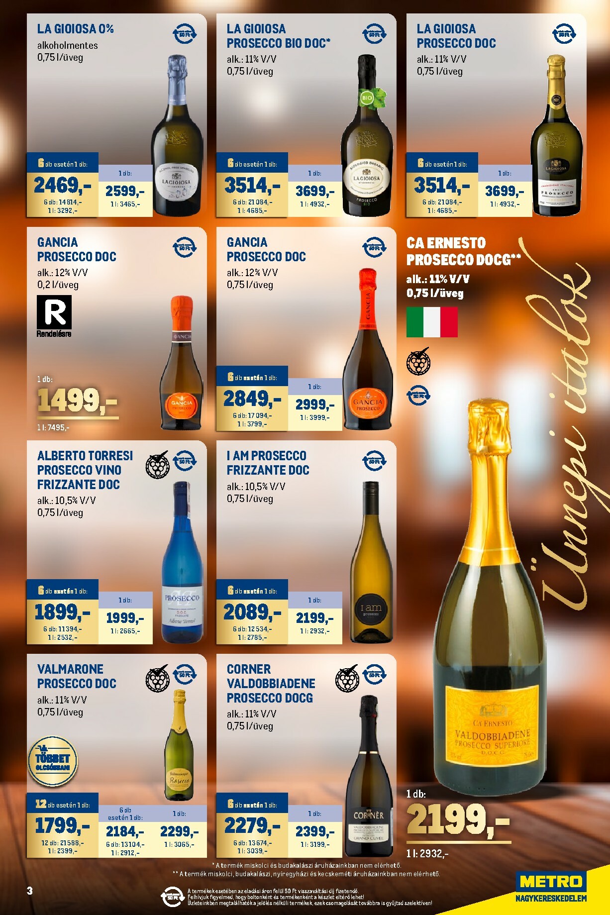 metro - Metro - Ünnepi italok katalógus akciós újság, érvényes 12.01. - 12.31. - page: 3