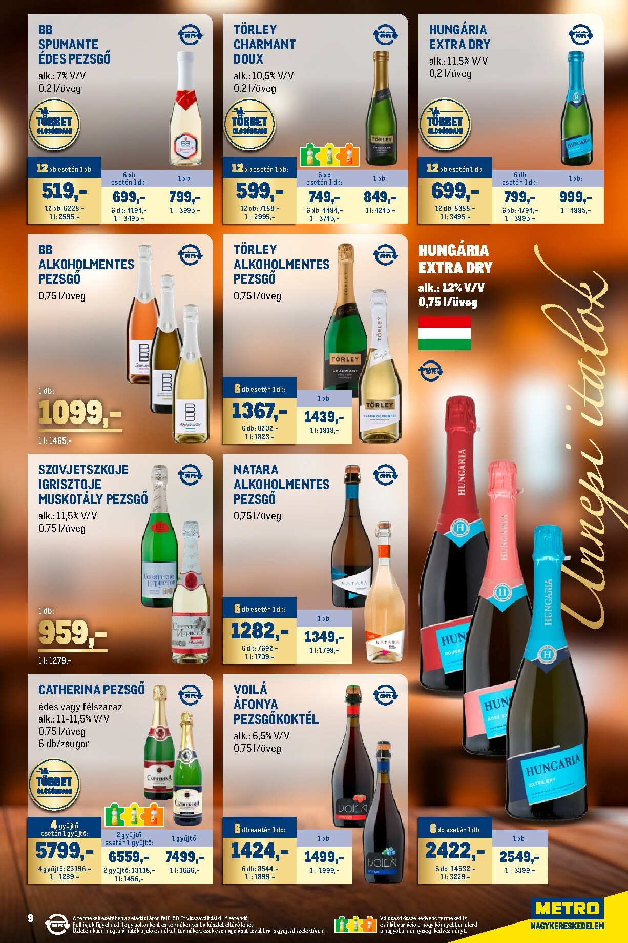 metro - Metro - Ünnepi italok katalógus akciós újság, érvényes 12.01. - 12.31. - page: 9
