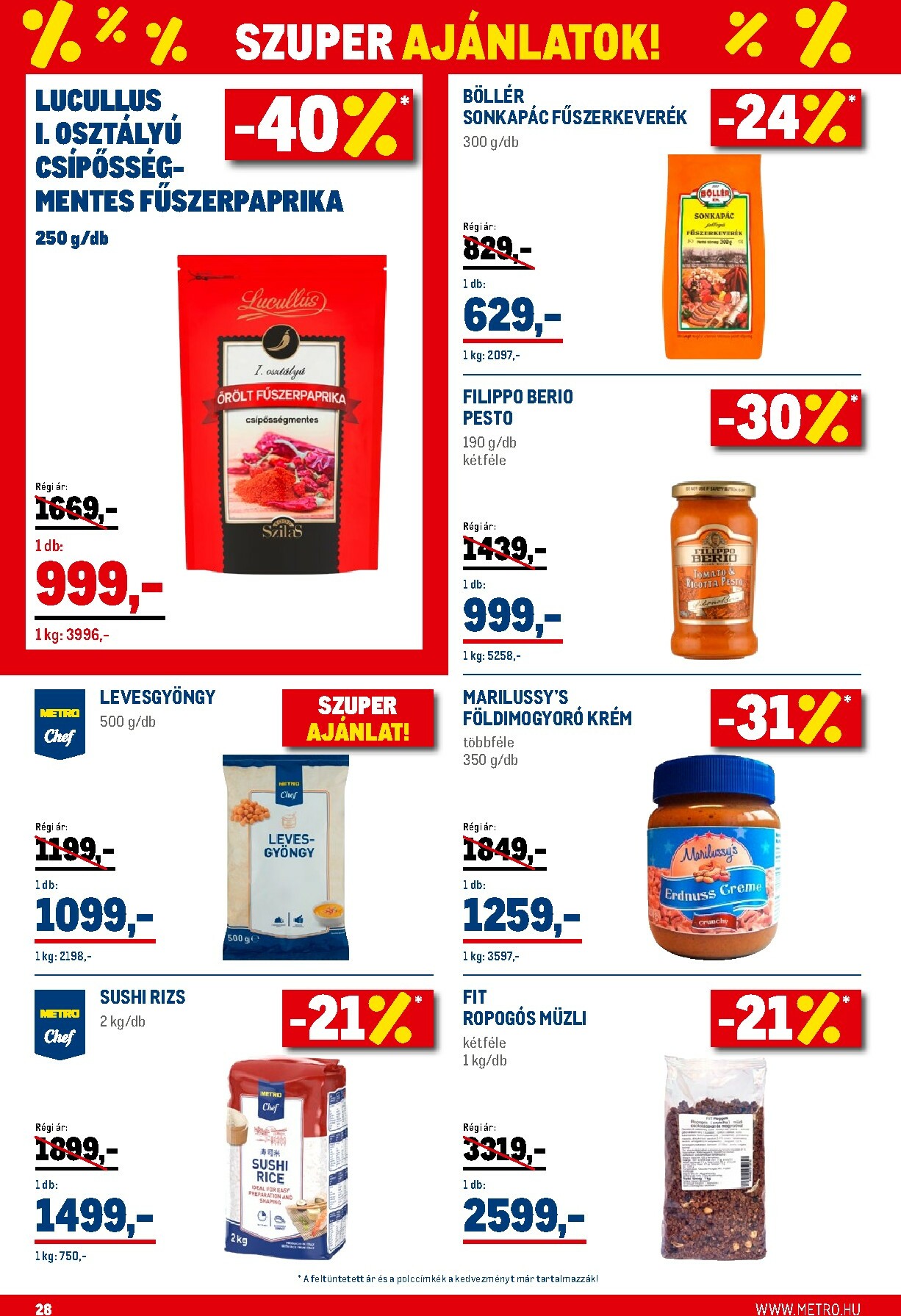 metro - Metro - Élelmiszer és Szezonális Ajánlataink Kiskereskedőknek akciós újság, érvényes 01.02. - 01.31. - page: 28