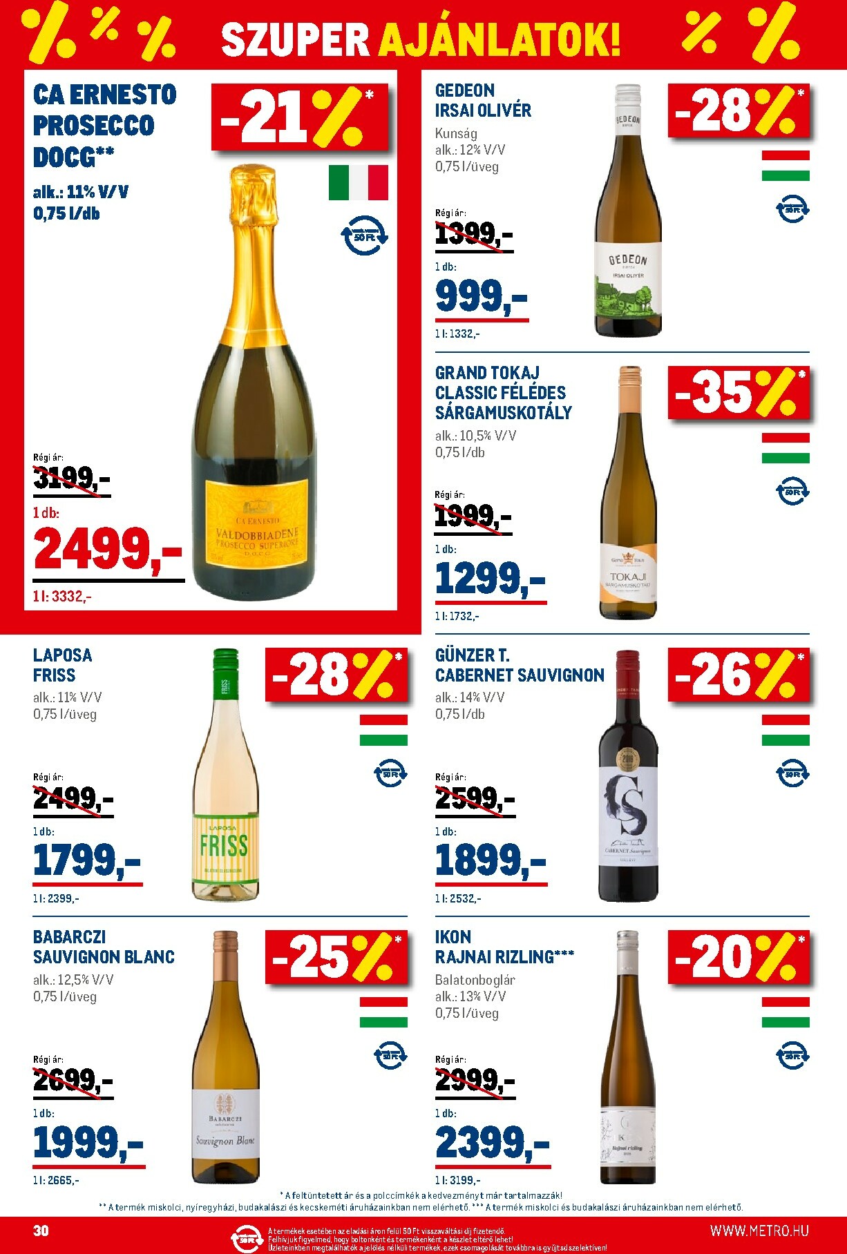 metro - Metro - Élelmiszer és Szezonális Ajánlataink Kiskereskedőknek akciós újság, érvényes 01.02. - 01.31. - page: 30