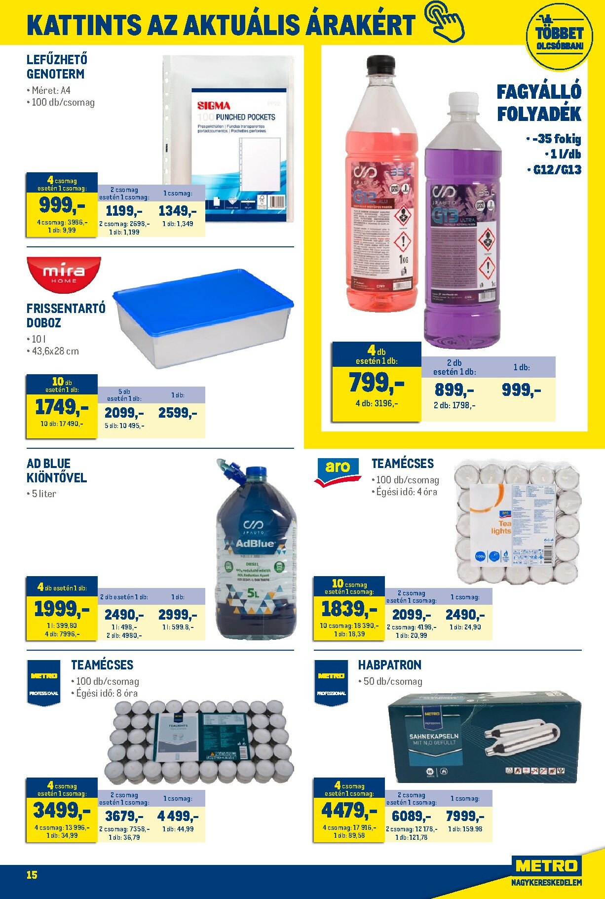 metro - Metro - Élelmiszer és Szezonális Ajánlataink Kiskereskedőknek akciós újság, érvényes 01.02. - 01.31. - page: 15