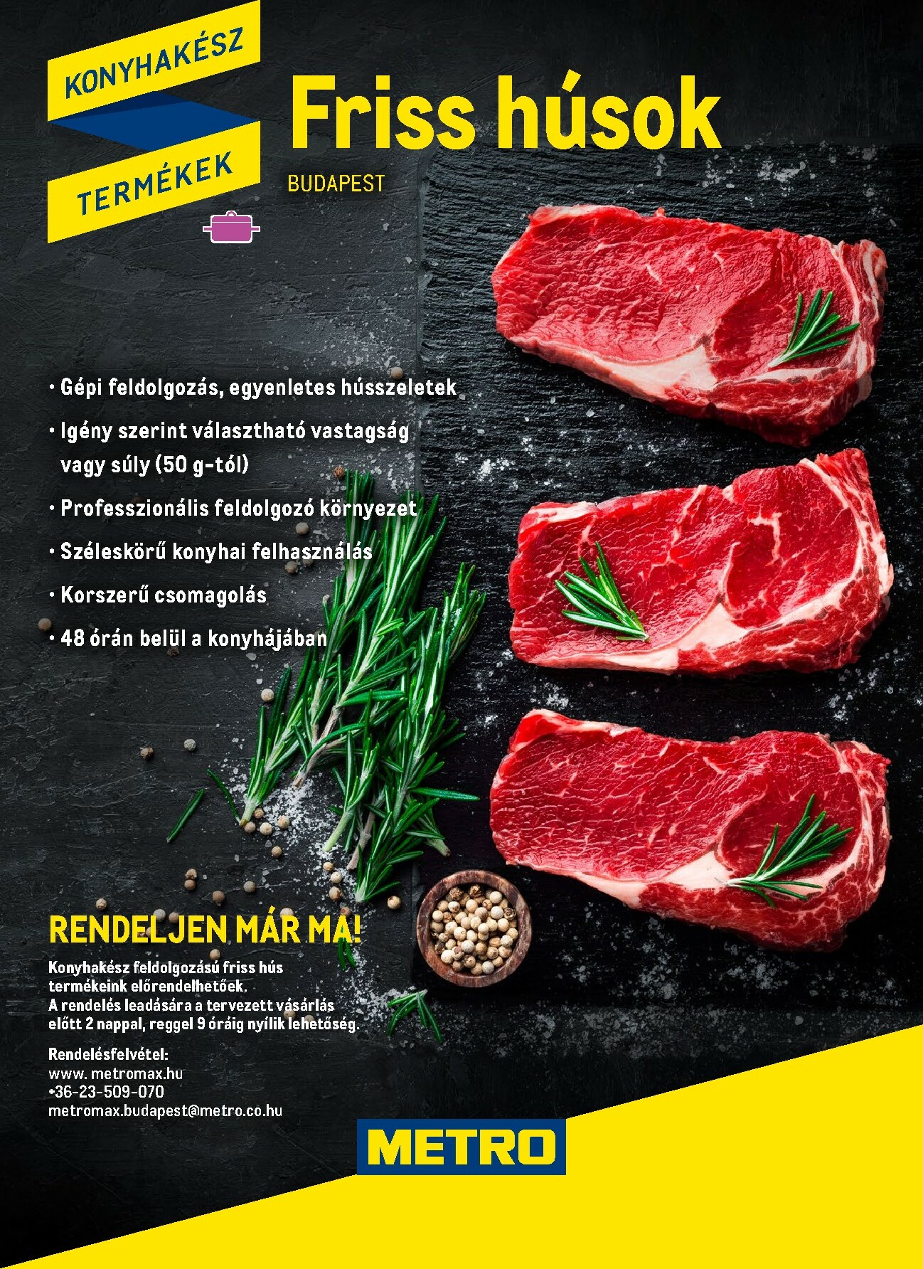metro - Metro - Konyhakész Húsok Budapest katalógus akciós újság, érvényes 01.01. - 05.31. - page: 1