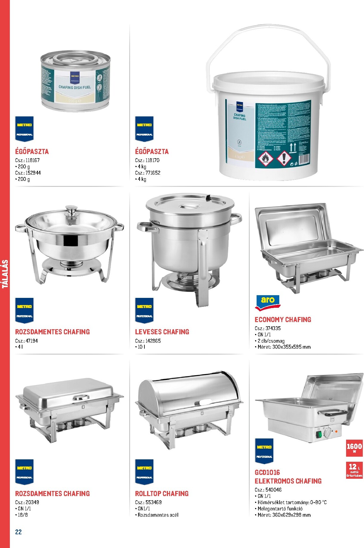 metro - Metro - Gasztro konyha katalógus akciós újság, érvényes 2026.02.18. - 2026.05.31. - page: 22