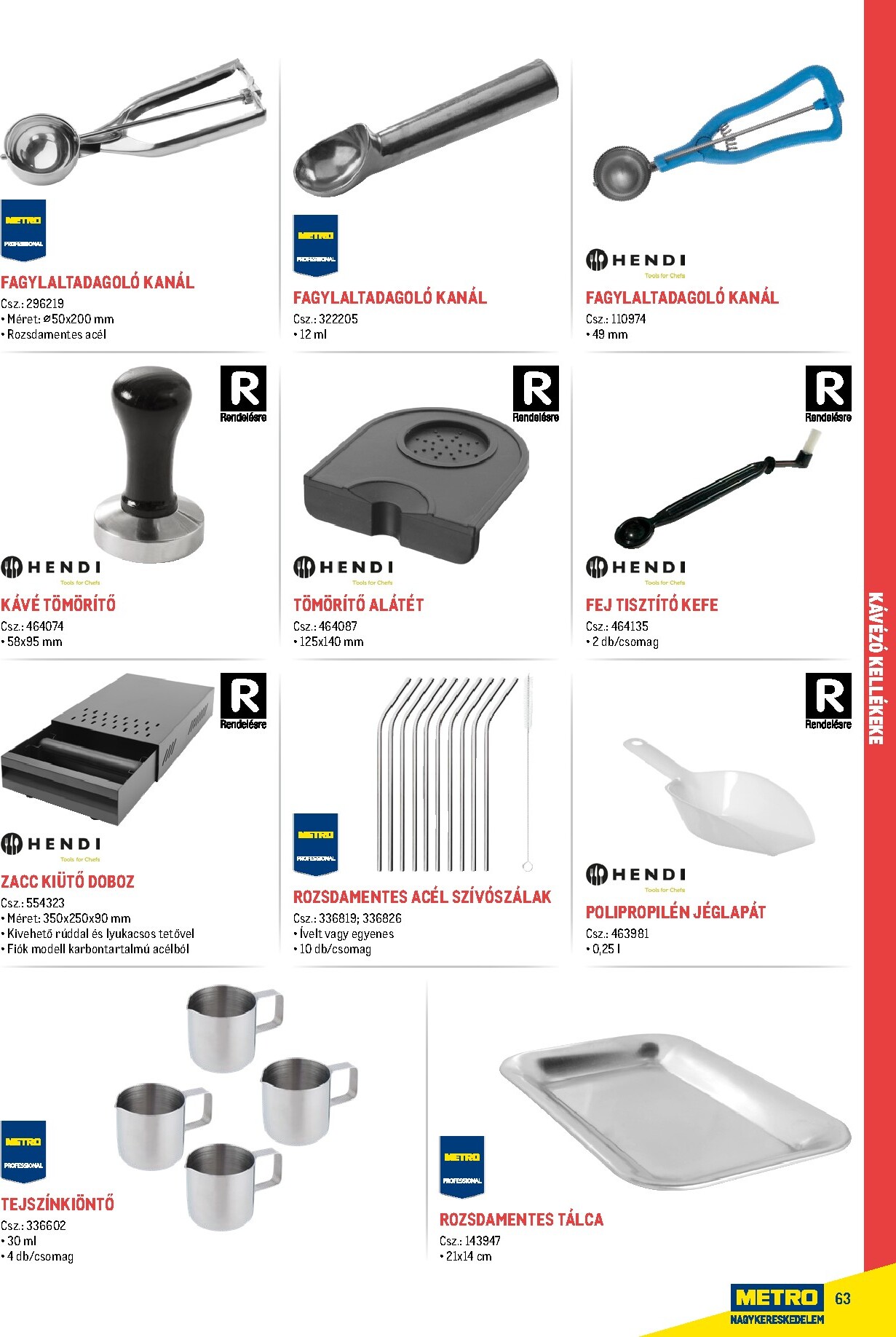 metro - Metro - Gasztro konyha katalógus akciós újság, érvényes 2026.02.18. - 2026.05.31. - page: 63