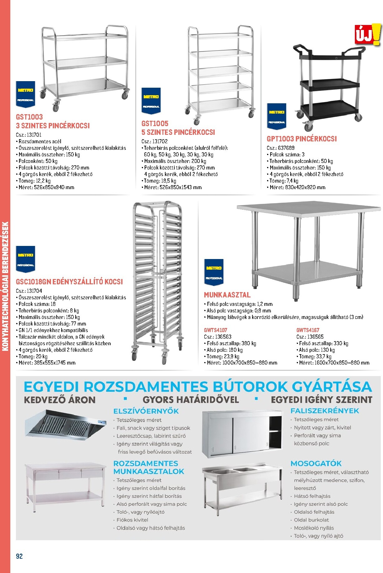 metro - Metro - Gasztro konyha katalógus akciós újság, érvényes 2026.02.18. - 2026.05.31. - page: 92