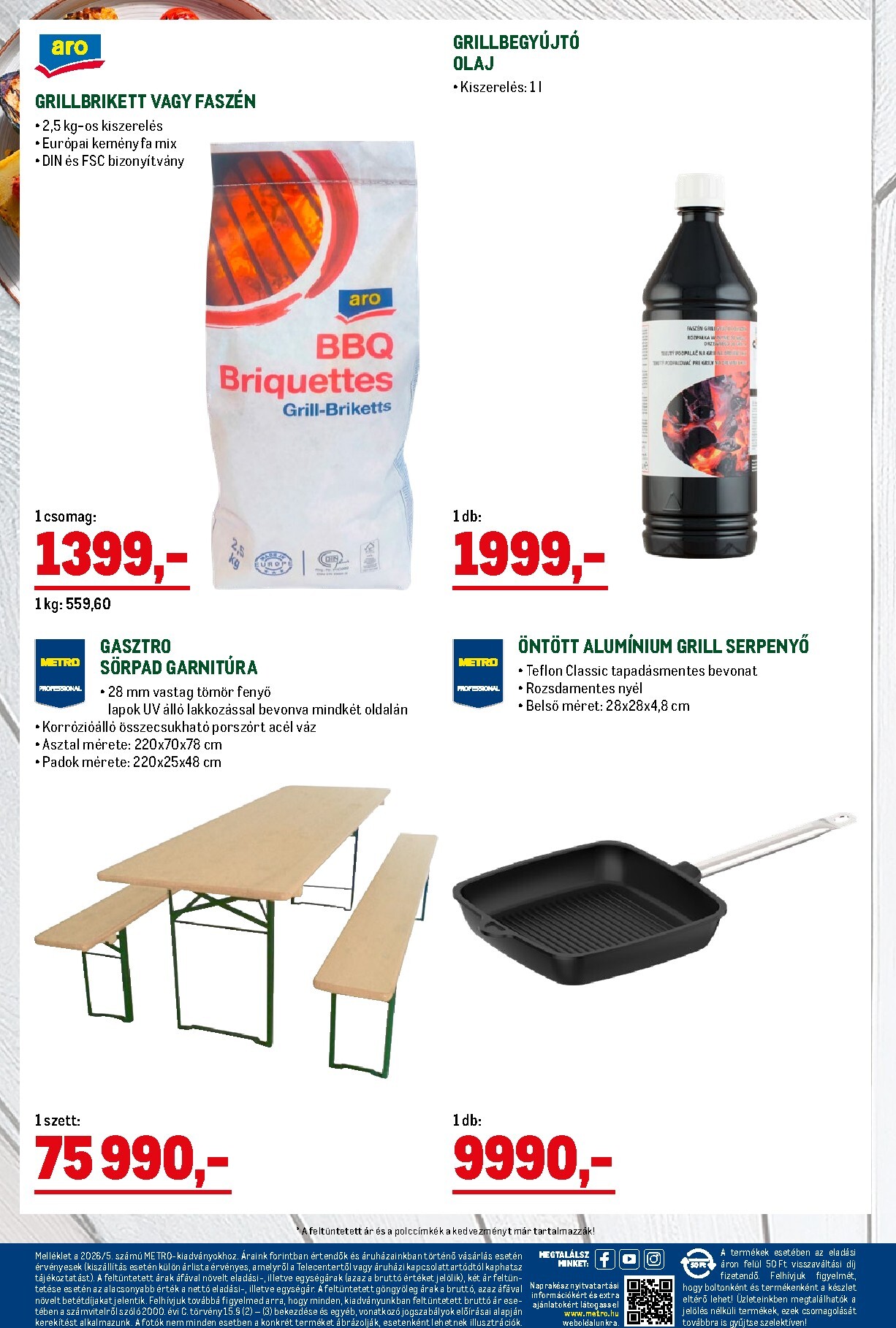 metro - Metro - Grillszezon katalógus hirdetmény a következő hétre szombattól 2026.05.02.-tól vasárnaptól 2026.05.31.-ig - page: 20