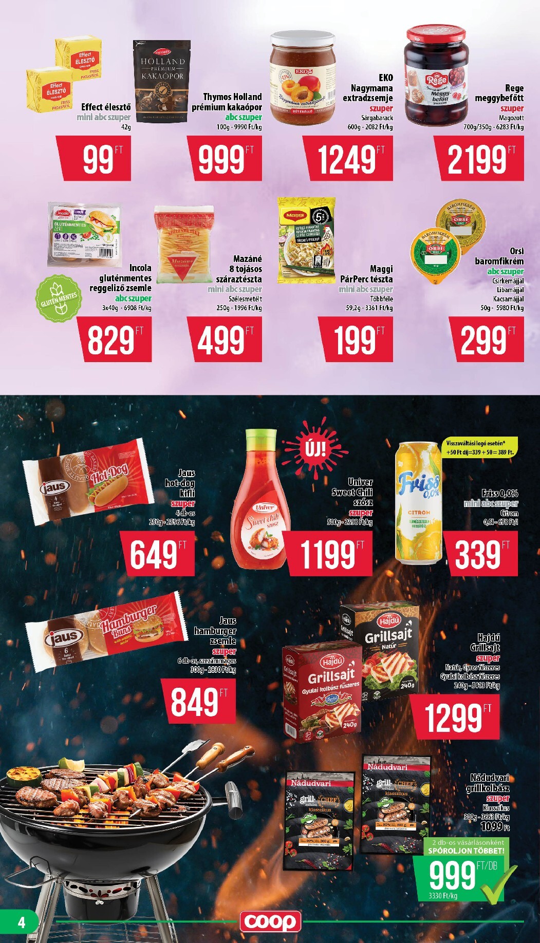 coop - A jövőbeli Coop - Mecsek - Mini Abc Szuper akciós újság csütörtöktől 2026.05.21.-tól szerdától 2026.06.03.-ig érvényes. - page: 4