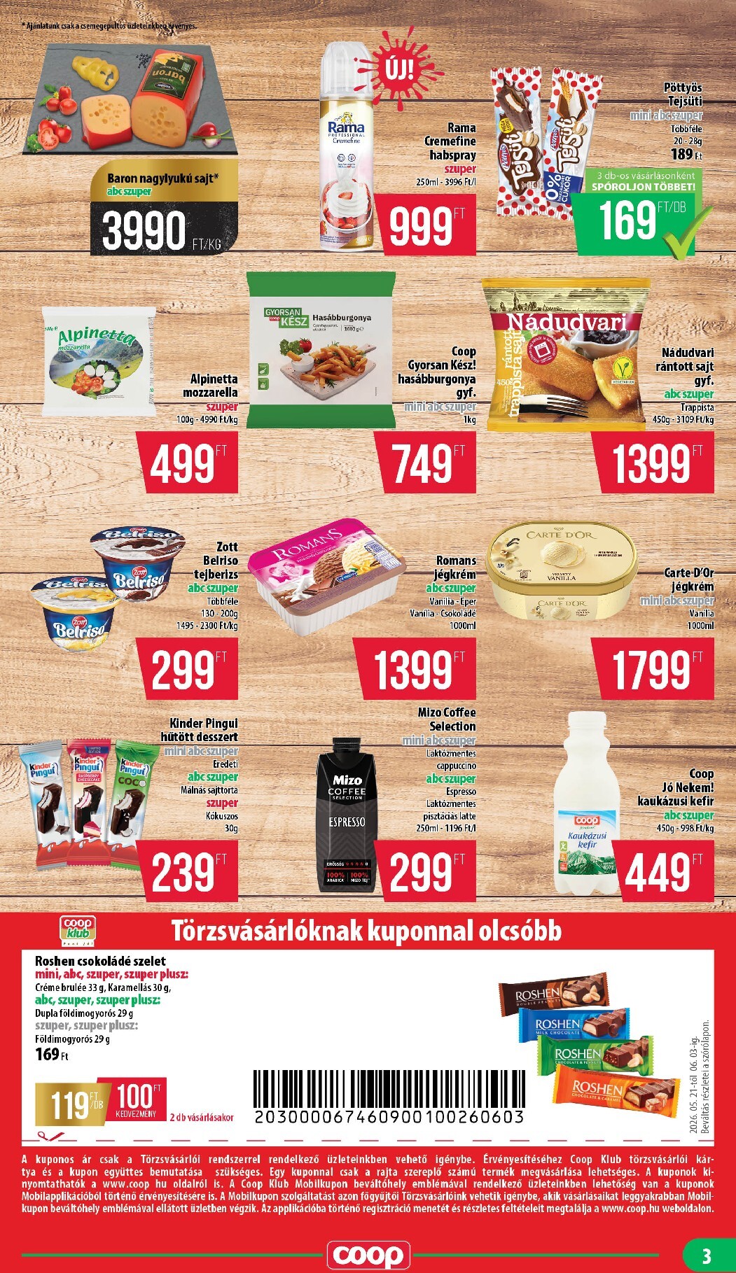 coop - A jövőbeli Coop - Mecsek - Mini Abc Szuper akciós újság csütörtöktől 2026.05.21.-tól szerdától 2026.06.03.-ig érvényes. - page: 3