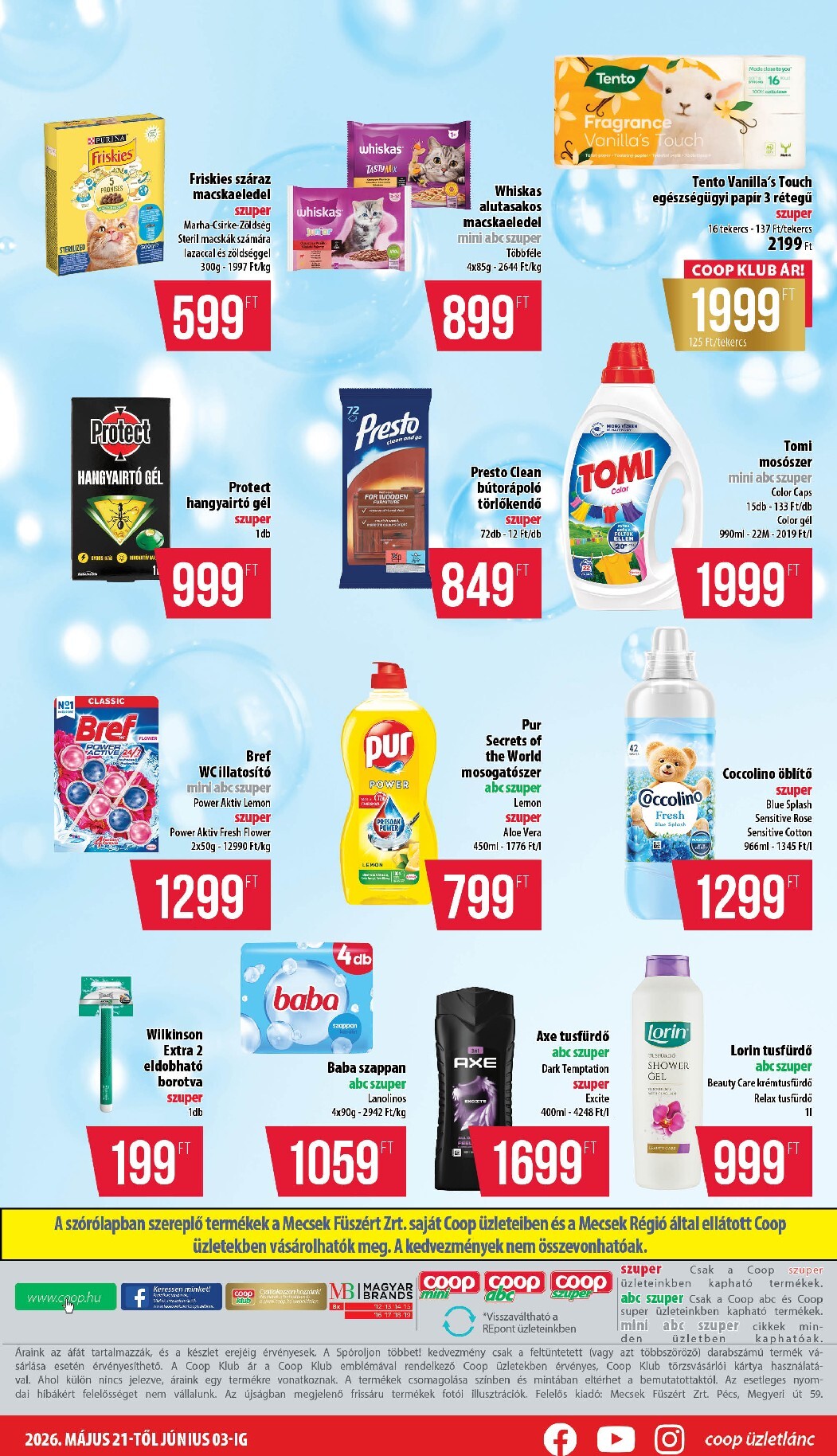 coop - A jövőbeli Coop - Mecsek - Mini Abc Szuper akciós újság csütörtöktől 2026.05.21.-tól szerdától 2026.06.03.-ig érvényes. - page: 7