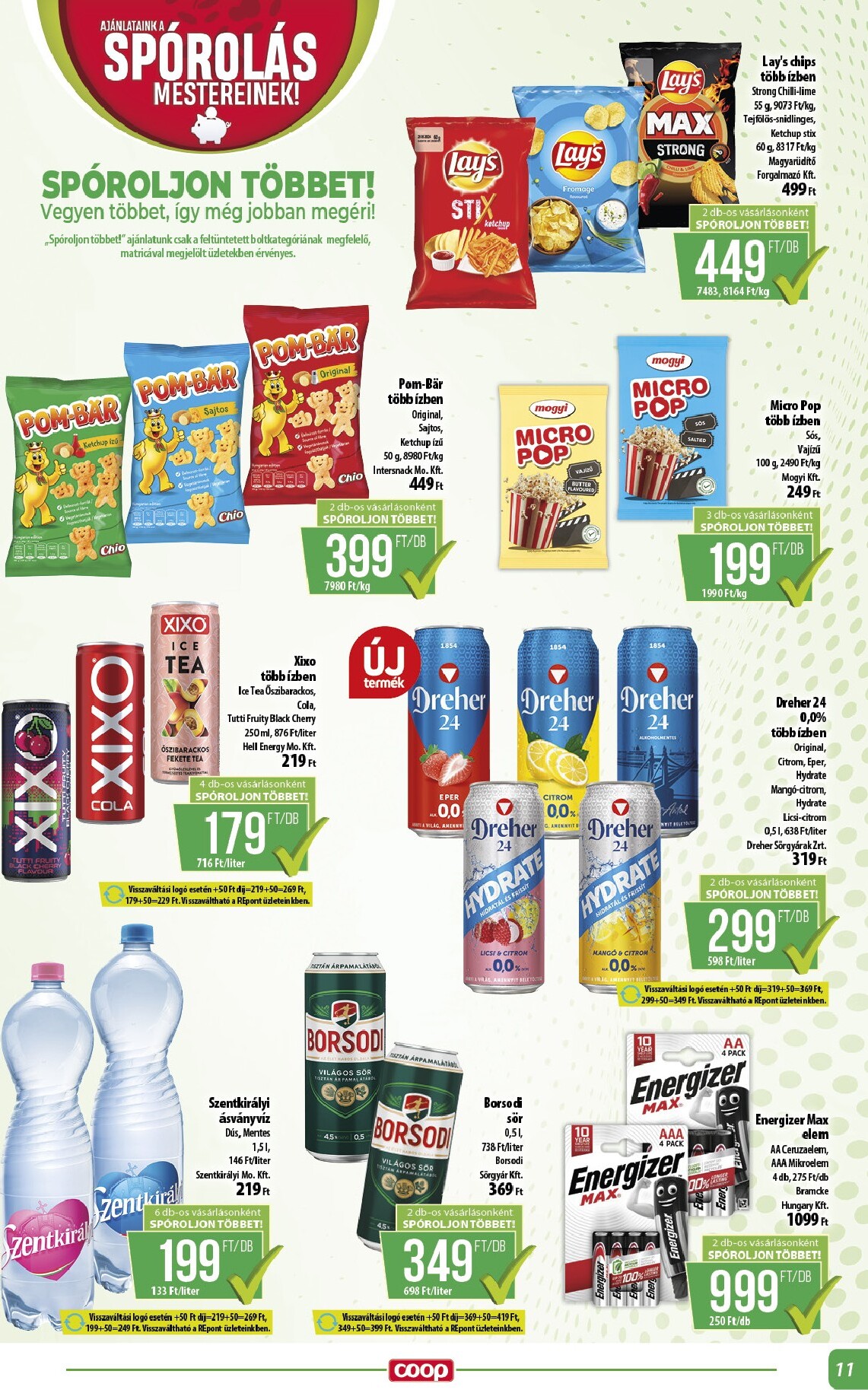 coop - A jövőbeli Coop - Alföld Abc-Szuper akciós újság csütörtöktől 2026.05.21.-tól szerdától 2026.05.27.-ig érvényes. - page: 11