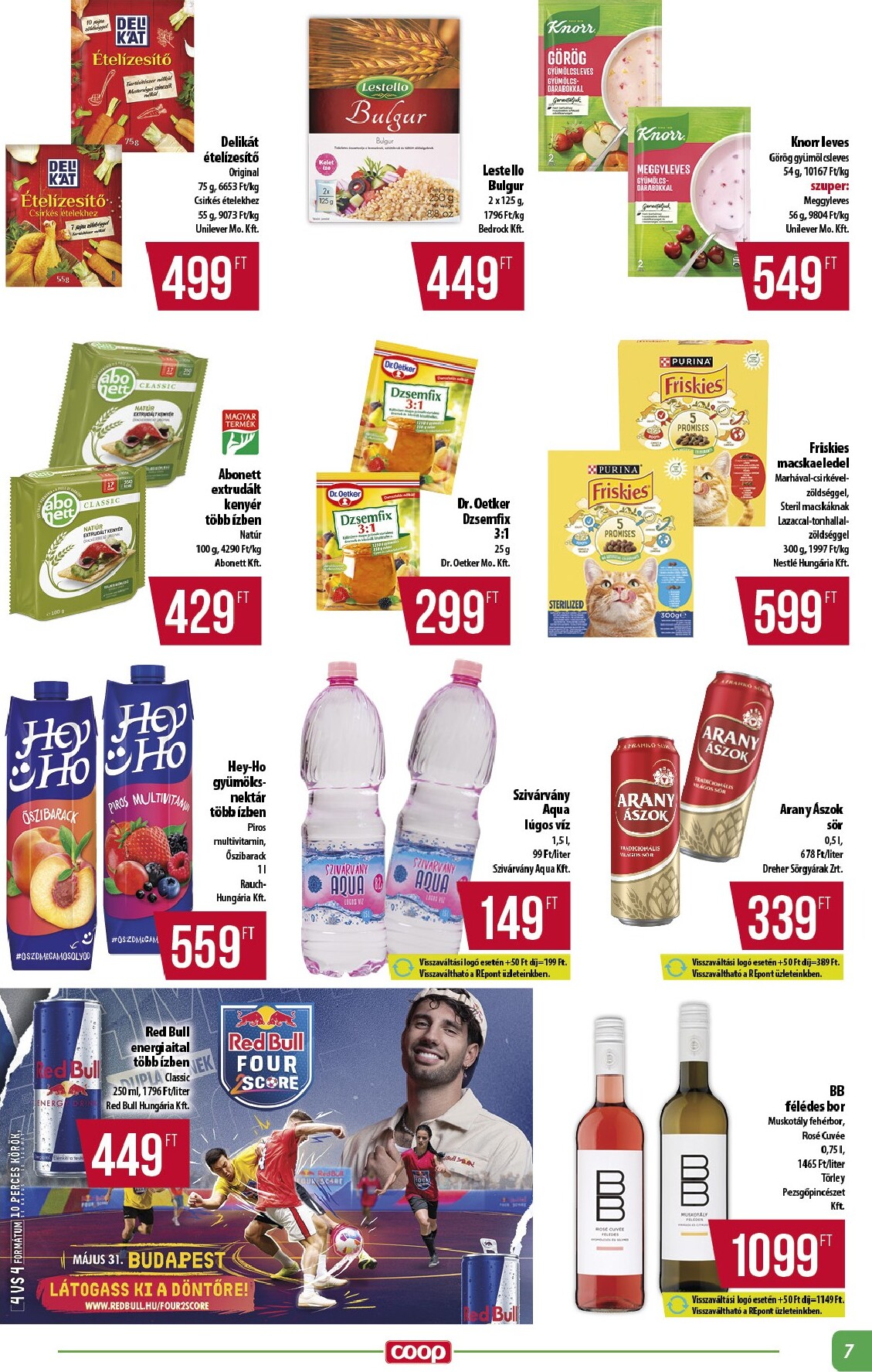 coop - A jövőbeli Coop - Alföld Abc-Szuper akciós újság csütörtöktől 2026.05.21.-tól szerdától 2026.05.27.-ig érvényes. - page: 7