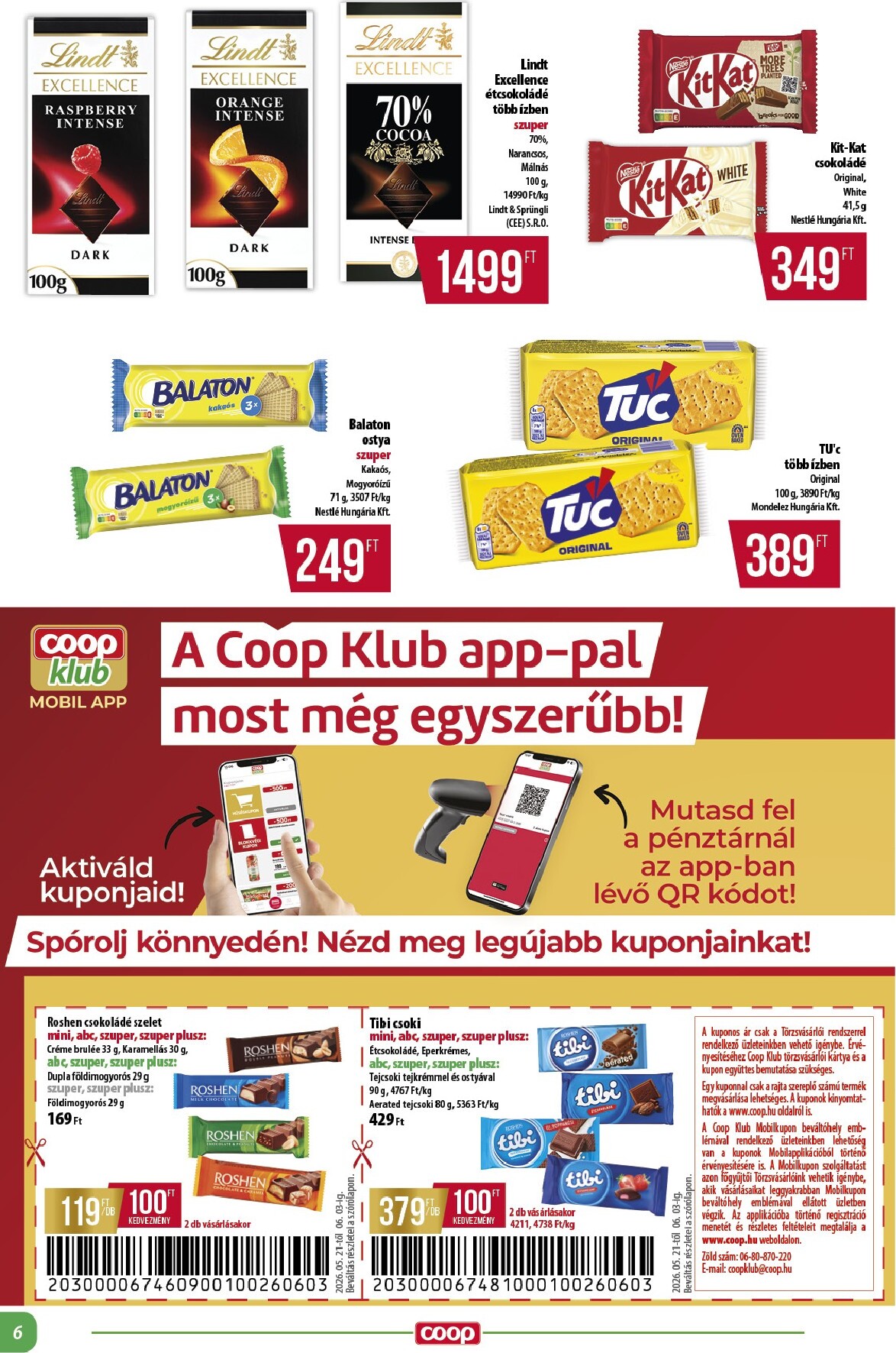 coop - A jövőbeli Coop - Alföld Abc-Szuper akciós újság csütörtöktől 2026.05.21.-tól szerdától 2026.05.27.-ig érvényes. - page: 6