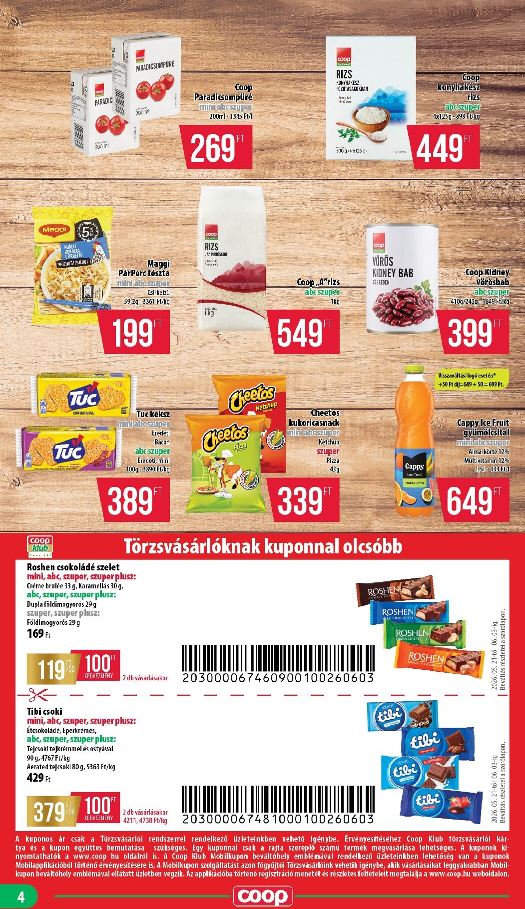 coop - Aktuális Coop - Nyírzem/Szabolcs Mini Abc Szuper szórólap érvényes csütörtöktől 2026.05.21.-től szerdától 2026.06.03.-ig - page: 4