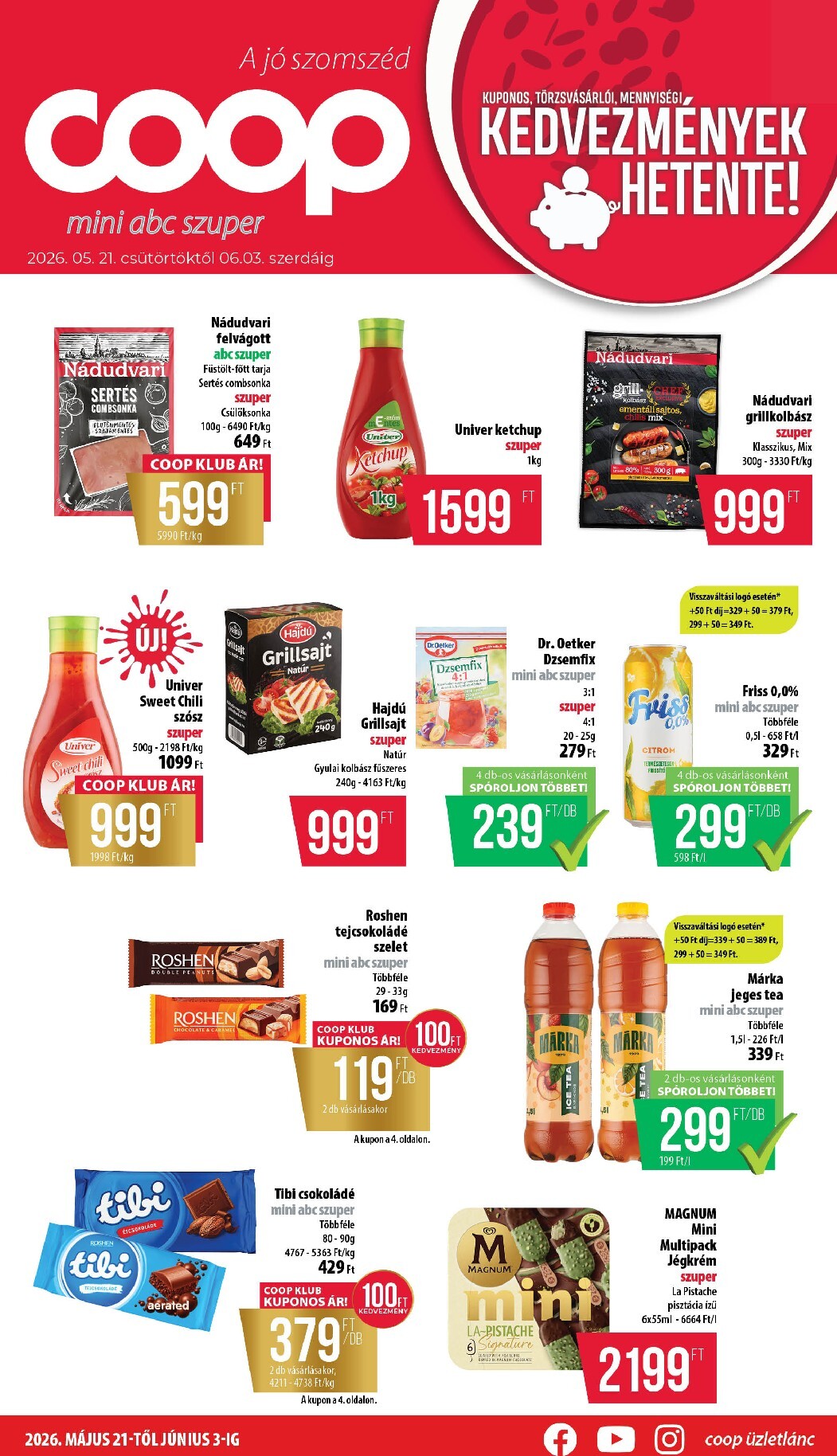 coop - Aktuális Coop - Nyírzem/Szabolcs Mini Abc Szuper szórólap érvényes csütörtöktől 2026.05.21.-től szerdától 2026.06.03.-ig