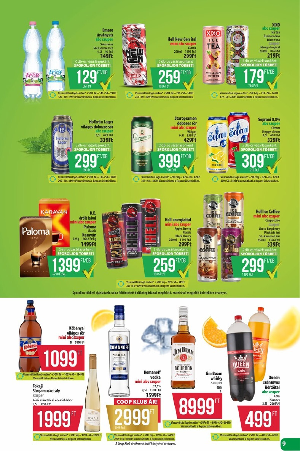 coop - A jövőbeli Coop - Észak-Kelet akciós újság csütörtöktől 2026.05.28.-tól szerdától 2026.06.03.-ig érvényes. - page: 9