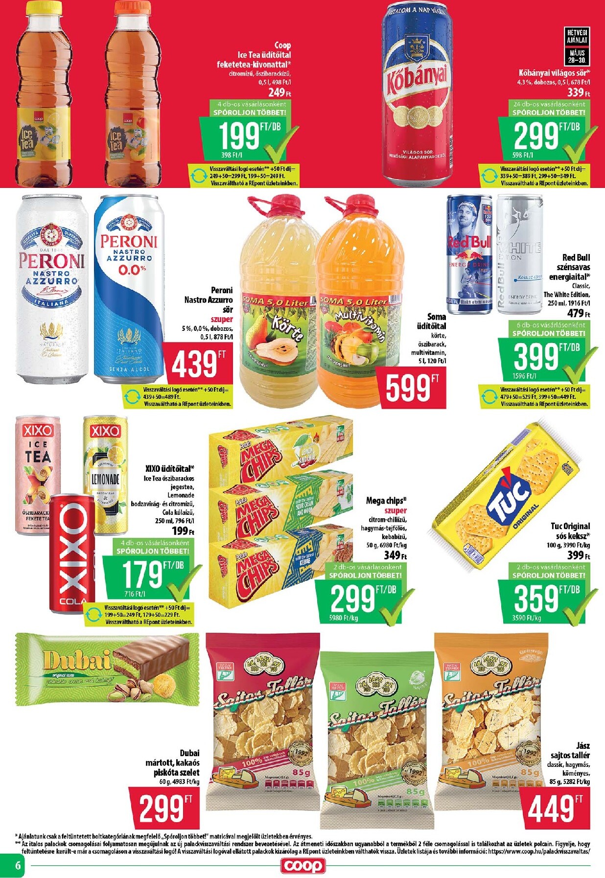 coop - A jövőbeli Coop - Tisza - Abc-Szuper akciós újság csütörtöktől 2026.05.28.-tól szerdától 2026.06.03.-ig érvényes. - page: 6