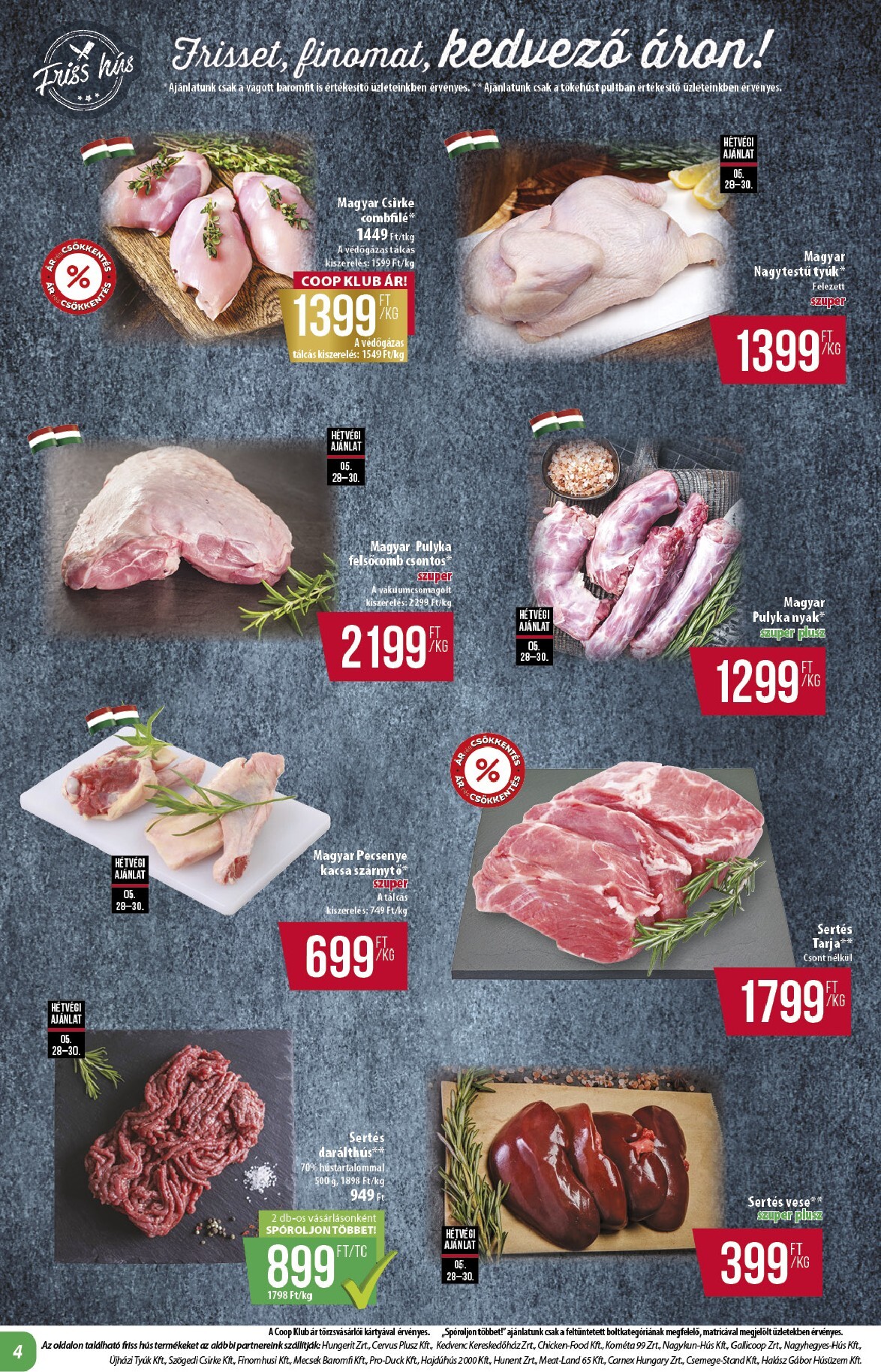 coop - A jövőbeli Coop - Alföld akciós újság csütörtöktől 2026.05.28.-tól szerdától 2026.06.03.-ig érvényes. - page: 4