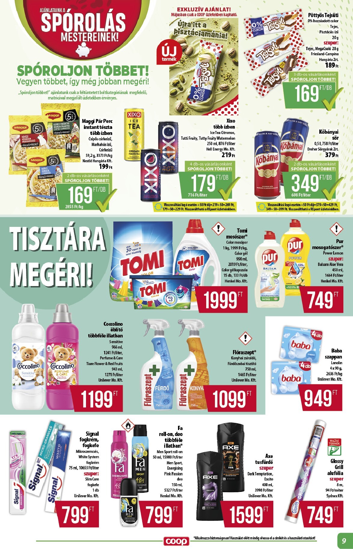 coop - A jövőbeli Coop - Alföld akciós újság csütörtöktől 2026.05.28.-tól szerdától 2026.06.03.-ig érvényes. - page: 9