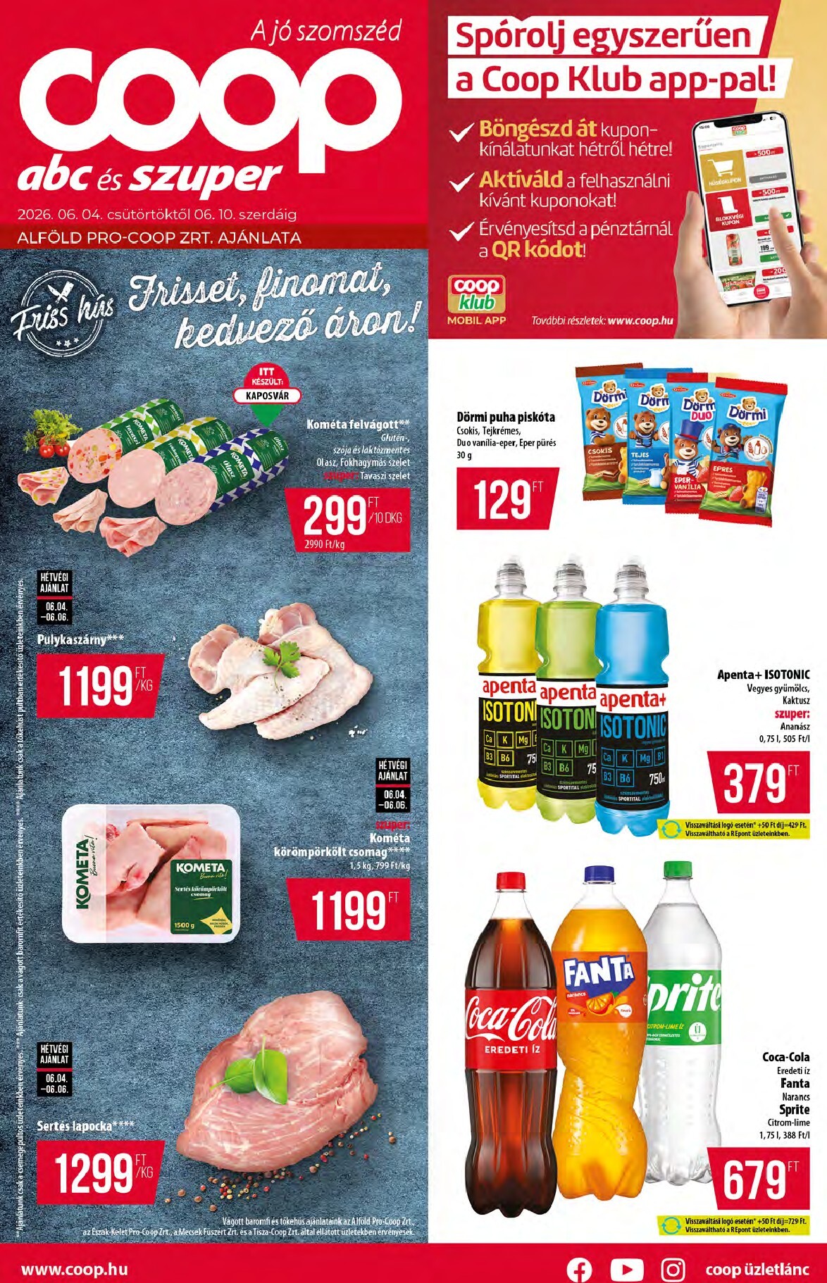 coop - A jövőbeli Coop - Alföld - Abc-Szuper akciós újság csütörtöktől 2026.06.04.-tól szerdától 2026.06.10.-ig érvényes.