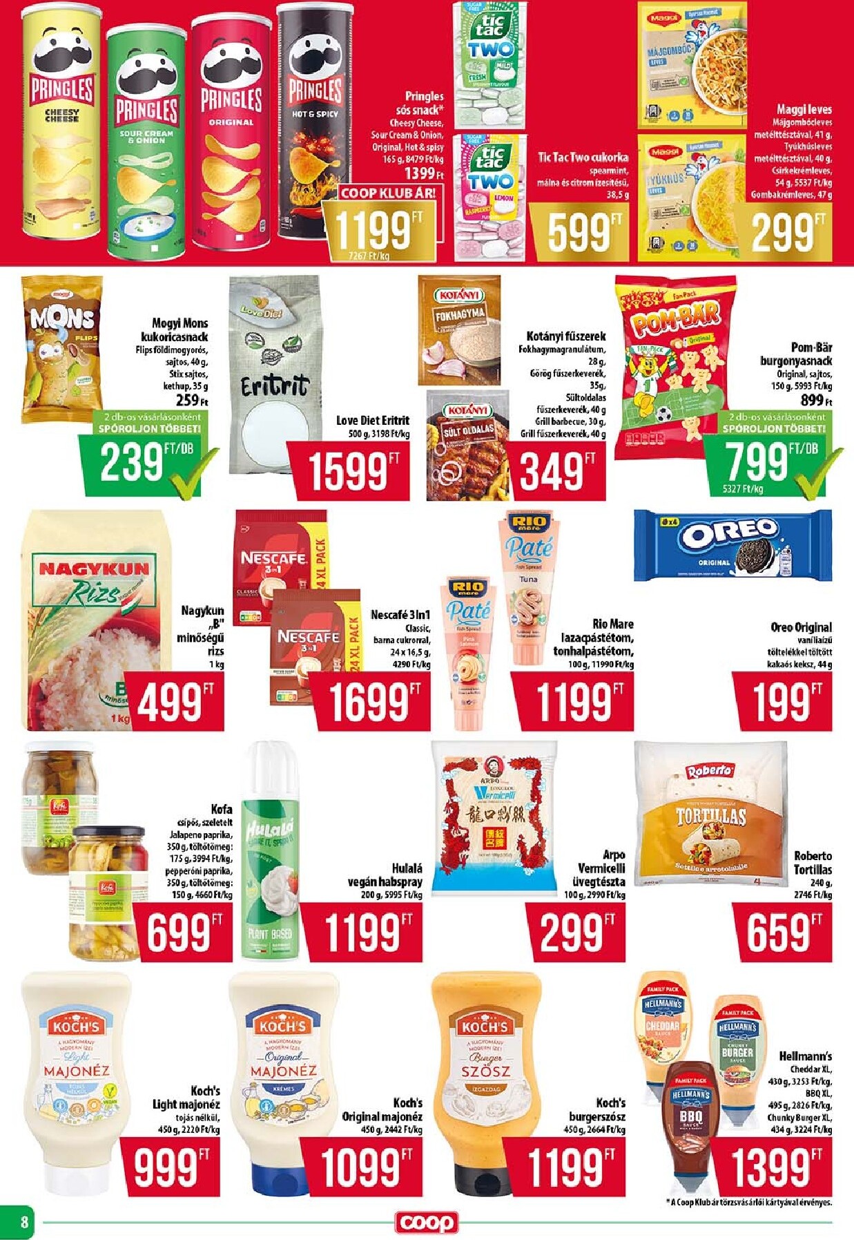 coop - A jövőbeli Coop Szuper Plusz akciós újság csütörtöktől 2026.06.18.-tól szerdától 2026.06.24.-ig érvényes. - page: 8