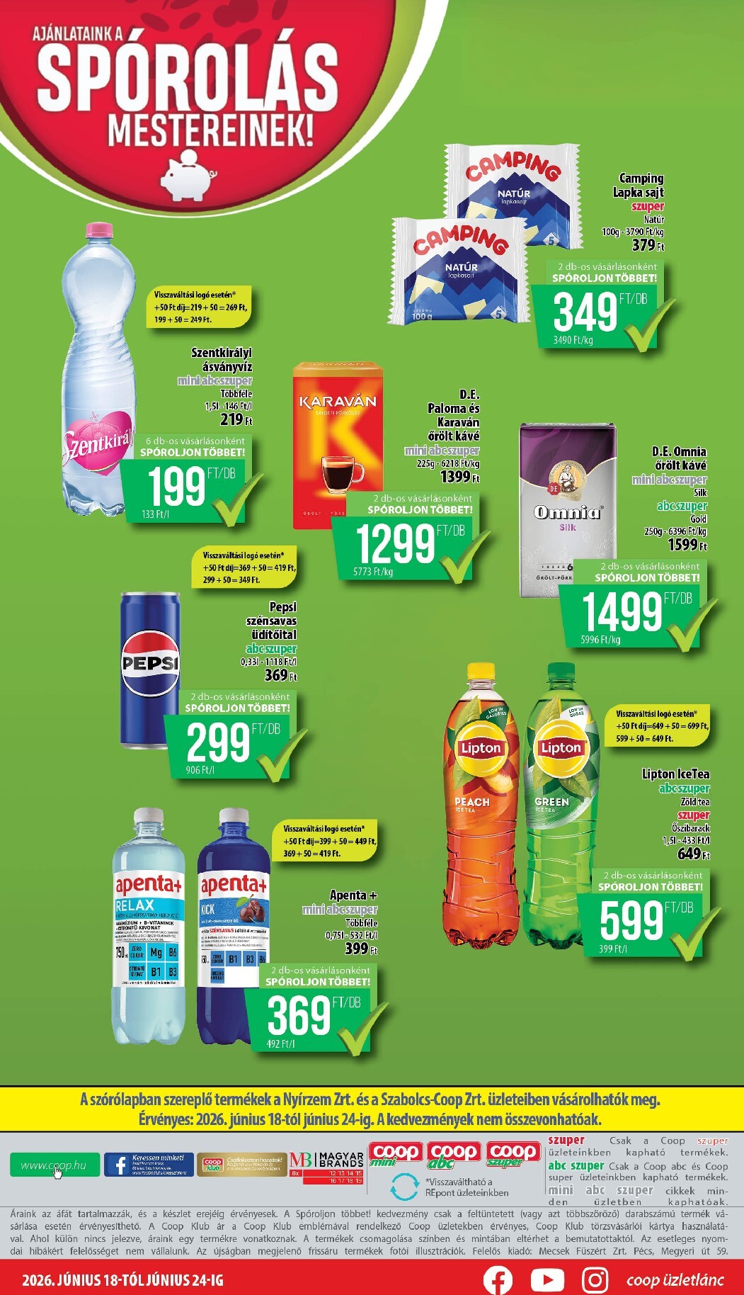 coop - A jövőbeli Coop - Nyírzem/Szabolcs akciós újság csütörtöktől 2026.06.18.-tól szerdától 2026.06.24.-ig érvényes. - page: 12
