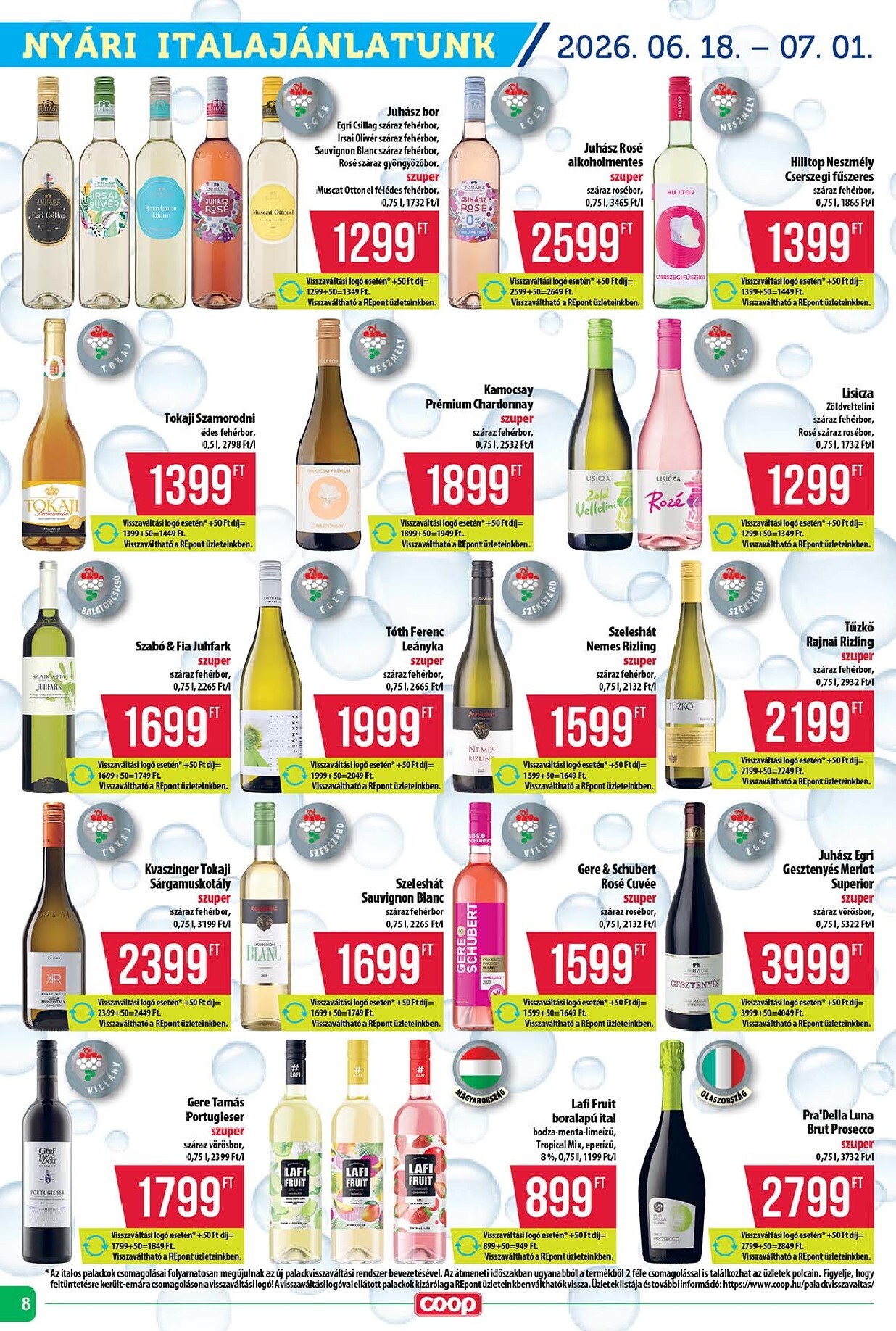 coop - A jövőbeli Coop - Tisza - Abc-Szuper akciós újság csütörtöktől 2026.06.18.-tól szerdától 2026.06.24.-ig érvényes. - page: 8