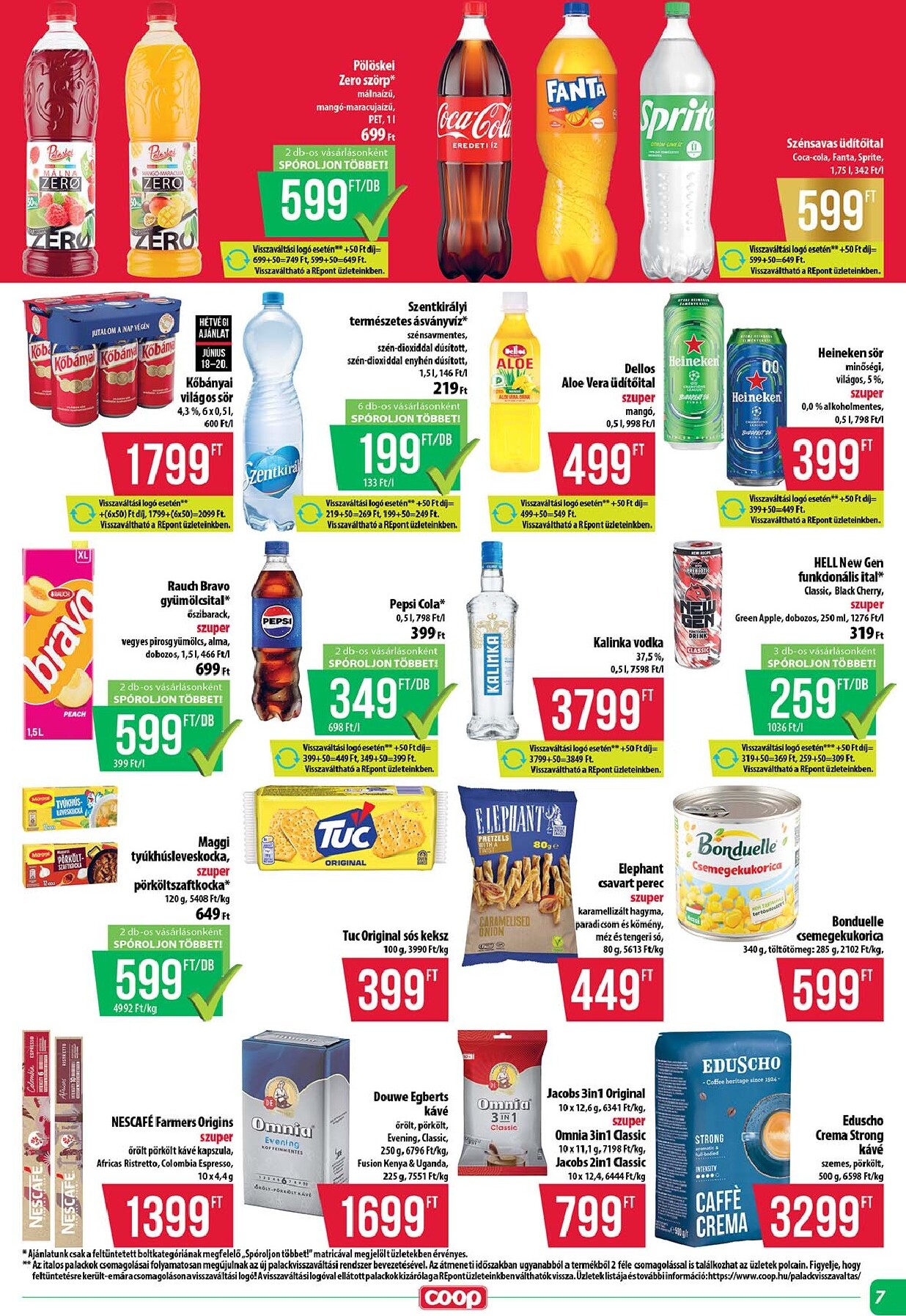 coop - A jövőbeli Coop - Tisza - Abc-Szuper akciós újság csütörtöktől 2026.06.18.-tól szerdától 2026.06.24.-ig érvényes. - page: 7