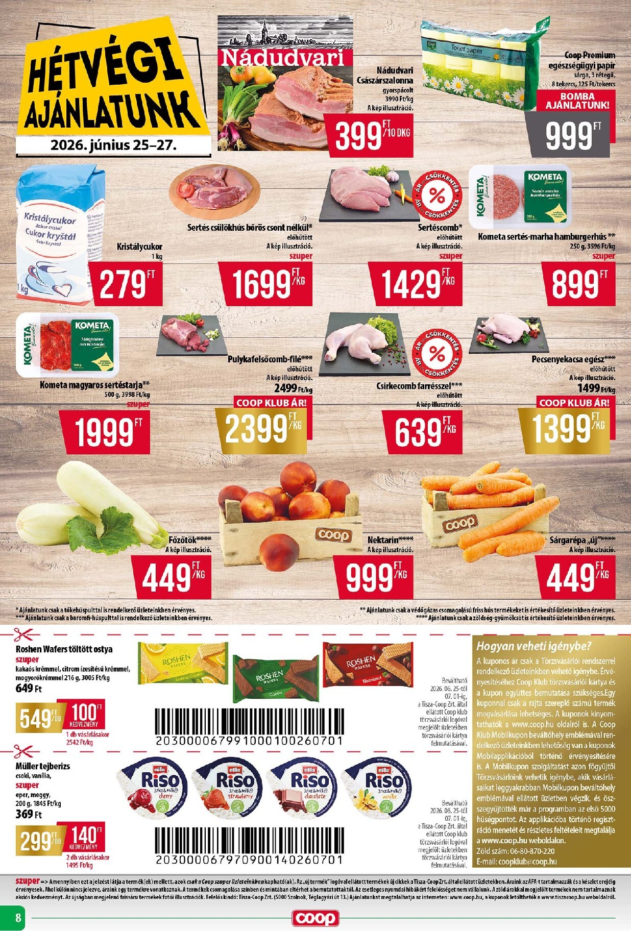 coop - A jövőbeli Coop - Coop regionális szórólap június 4. hét - Tisza - Abc-Szuper akciós újság csütörtöktől 2026.06.25.-tól szerdától 2026.07.01.-ig érvényes. - page: 8