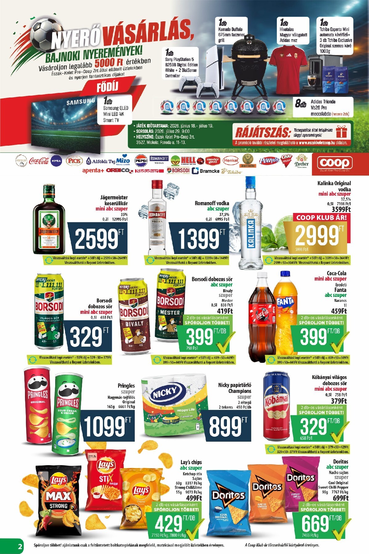 coop - A jövőbeli Coop - Coop regionális szórólap június 4. hét - Észak-Kelet akciós újság csütörtöktől 2026.06.25.-tól szerdától 2026.07.01.-ig érvényes. - page: 2