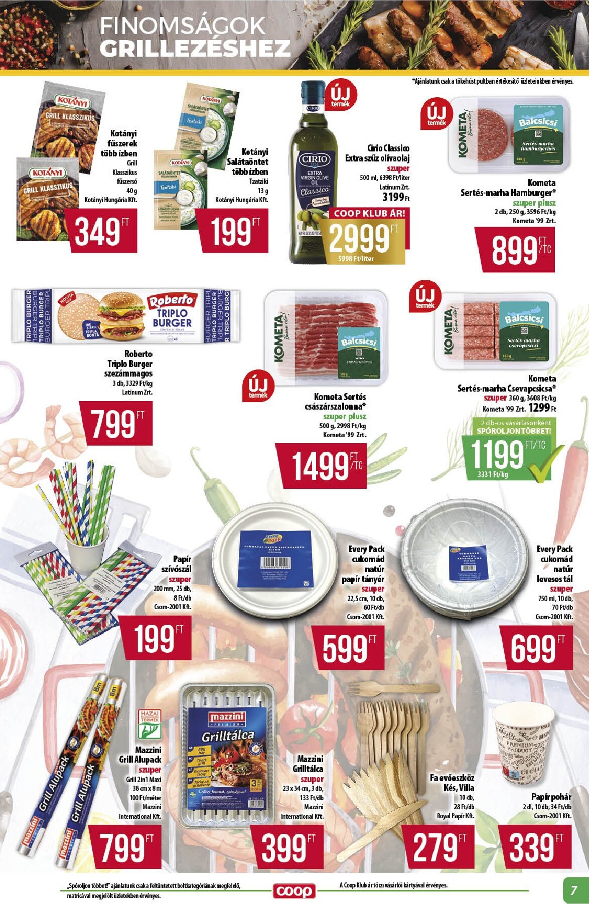 coop - A jövőbeli Coop - Coop regionális szórólap június 4. hét - Alföld akciós újság csütörtöktől 2026.06.25.-tól szerdától 2026.07.01.-ig érvényes. - page: 7