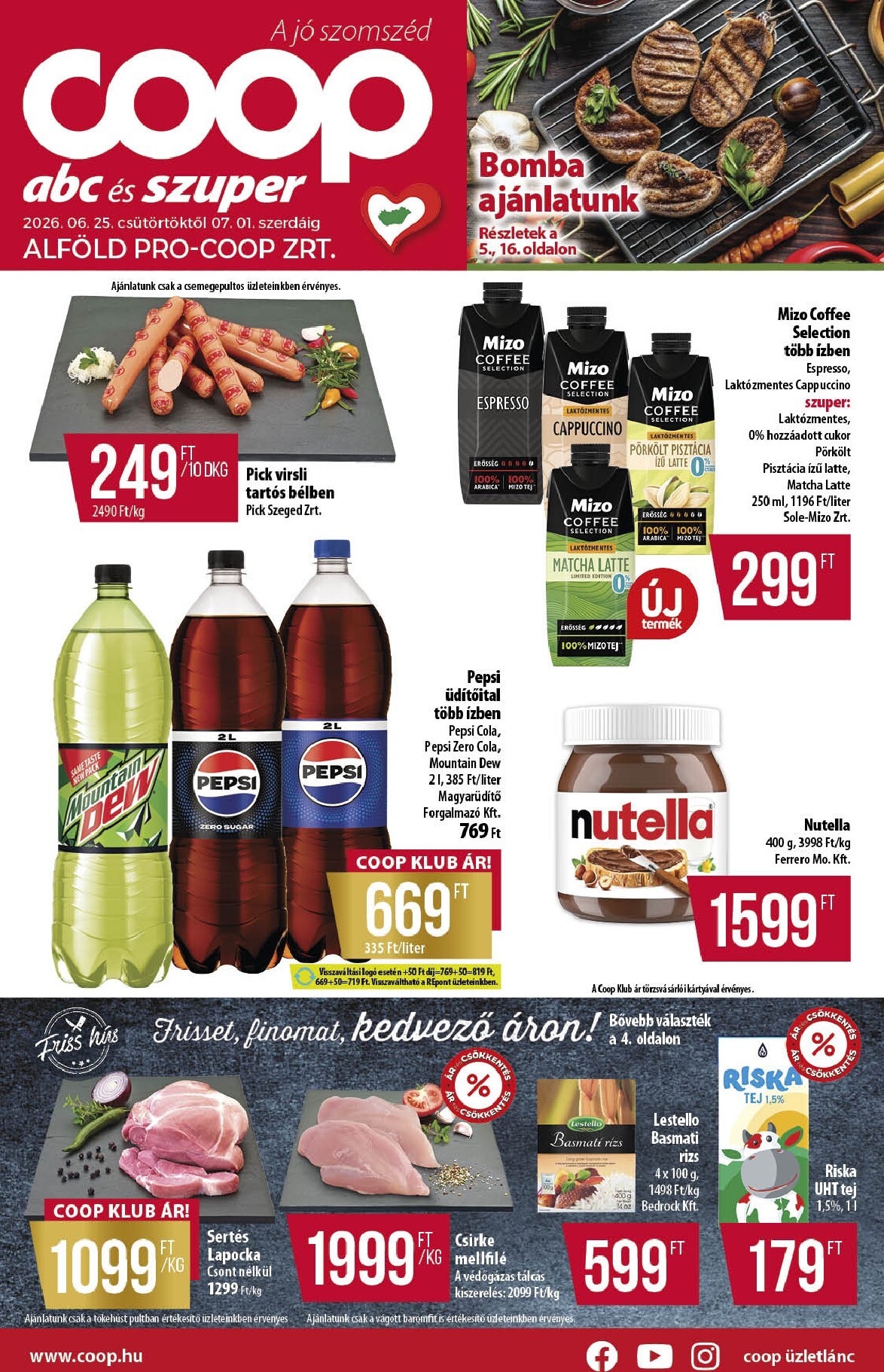 coop - A jövőbeli Coop - Coop regionális szórólap június 4. hét - Alföld akciós újság csütörtöktől 2026.06.25.-tól szerdától 2026.07.01.-ig érvényes. - page: 1