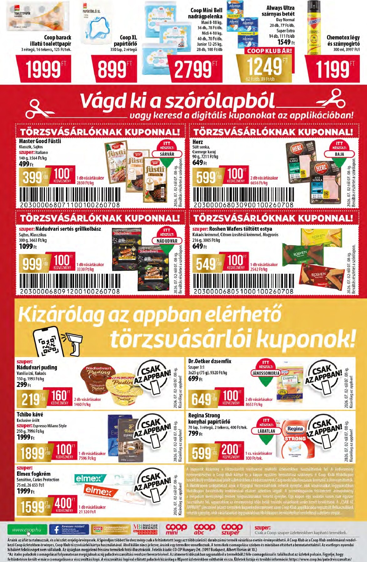coop - A jövőbeli Coop - Abc Szuper Észak-Kelet akciós újság csütörtöktől 2026.07.09.-tól szerdától 2026.07.15.-ig érvényes. - page: 8