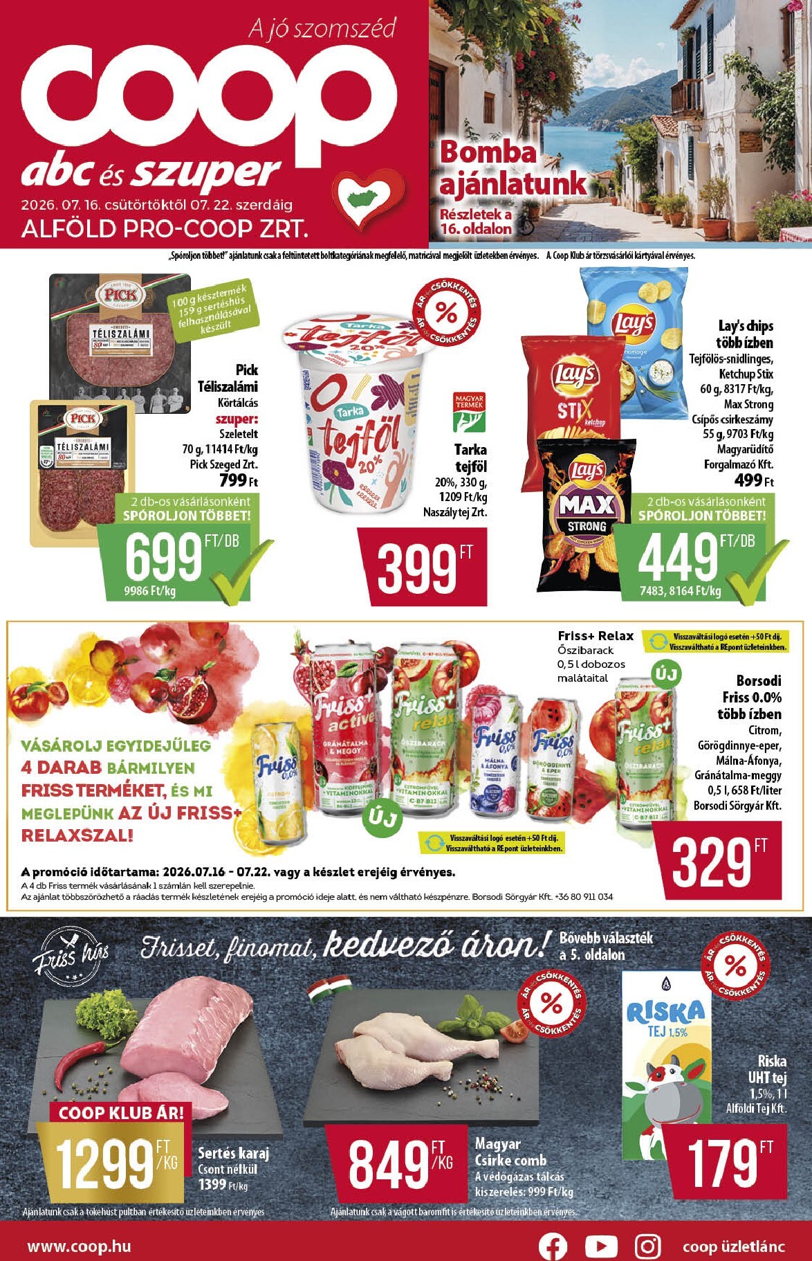 coop - Aktuális Coop - Alföld szórólap érvényes csütörtöktől 2026.07.16.-től szerdától 2026.07.22.-ig