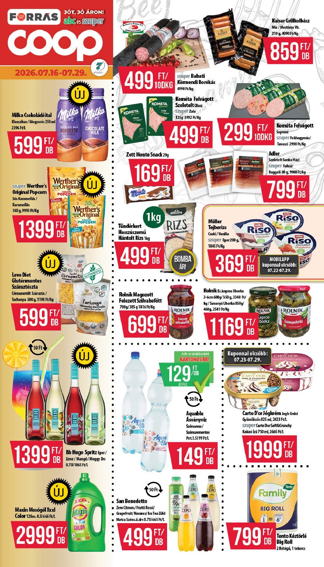 coop - Aktuális Coop - regionális szórólap érvényes csütörtöktől 2026.07.16.-től szerdától 2026.07.29.-ig