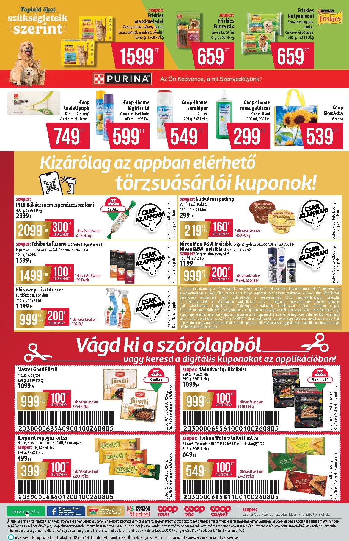 coop - A jövőbeli Coop - Abc-Szuper akciós újság csütörtöktől 2026.07.30.-tól szerdától 2026.08.05.-ig érvényes. - page: 8
