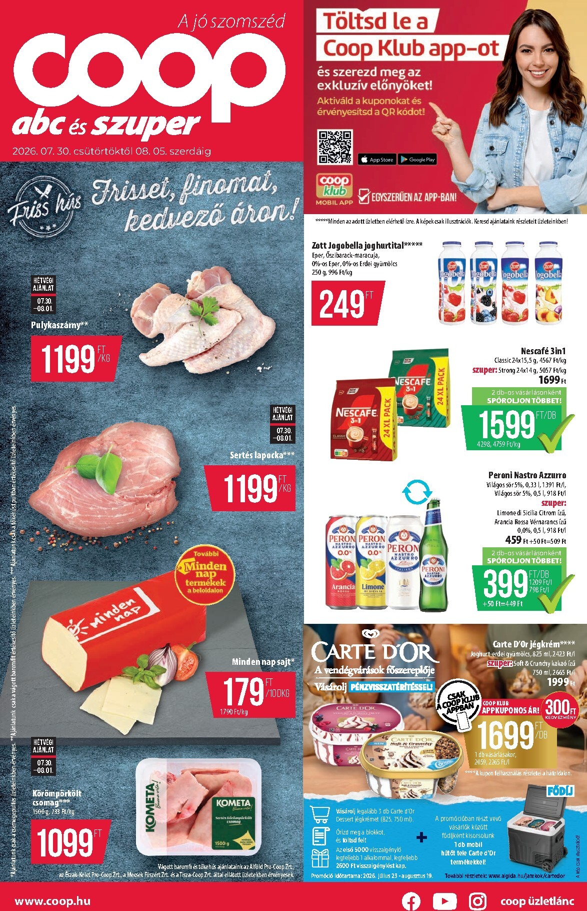 coop - A jövőbeli Coop - Abc-Szuper akciós újság csütörtöktől 2026.07.30.-tól szerdától 2026.08.05.-ig érvényes. - page: 1
