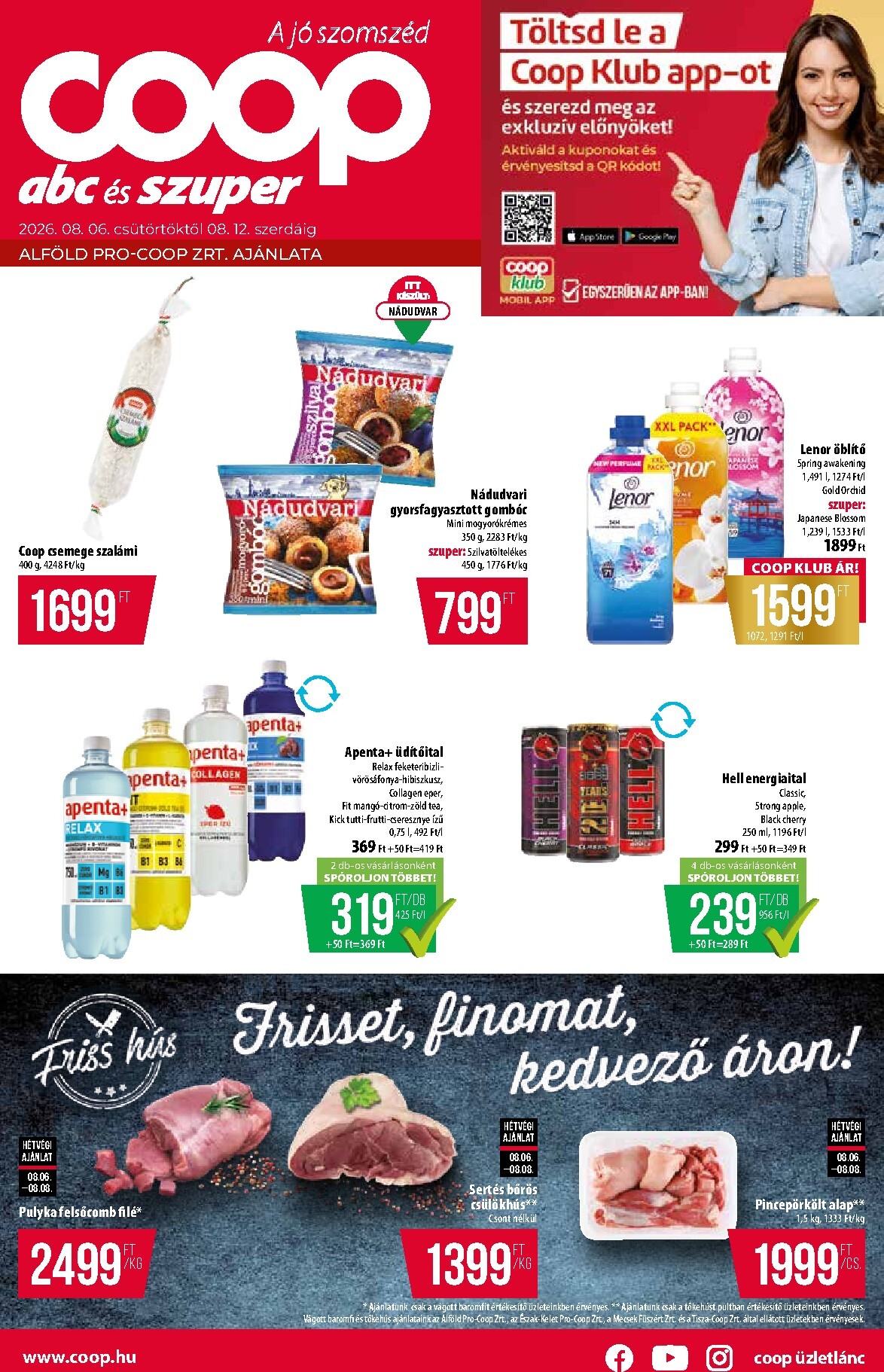 coop - A jövőbeli Coop - Alföld - Abc-Szuper akciós újság csütörtöktől 2026.08.06.-tól szerdától 2026.08.12.-ig érvényes.