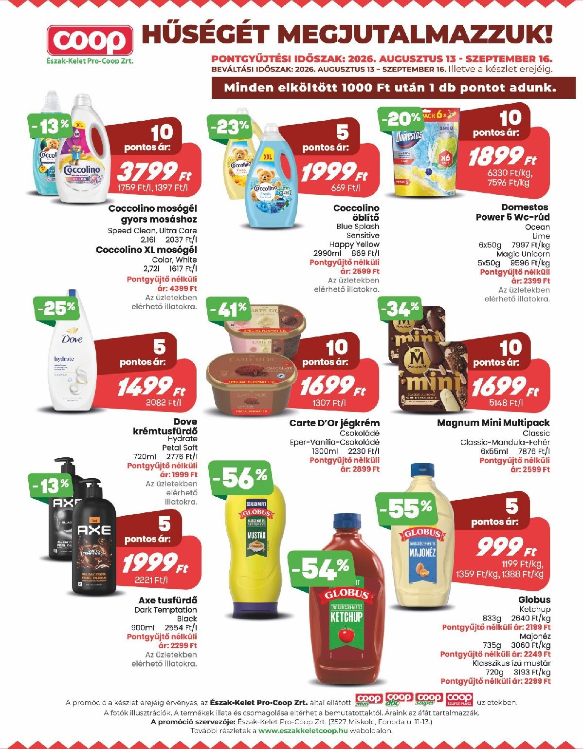 coop - A jövőbeli Coop - Észak-Kelet akciós újság csütörtöktől 2026.08.13.-tól szerdától 2026.08.19.-ig érvényes. - page: 8