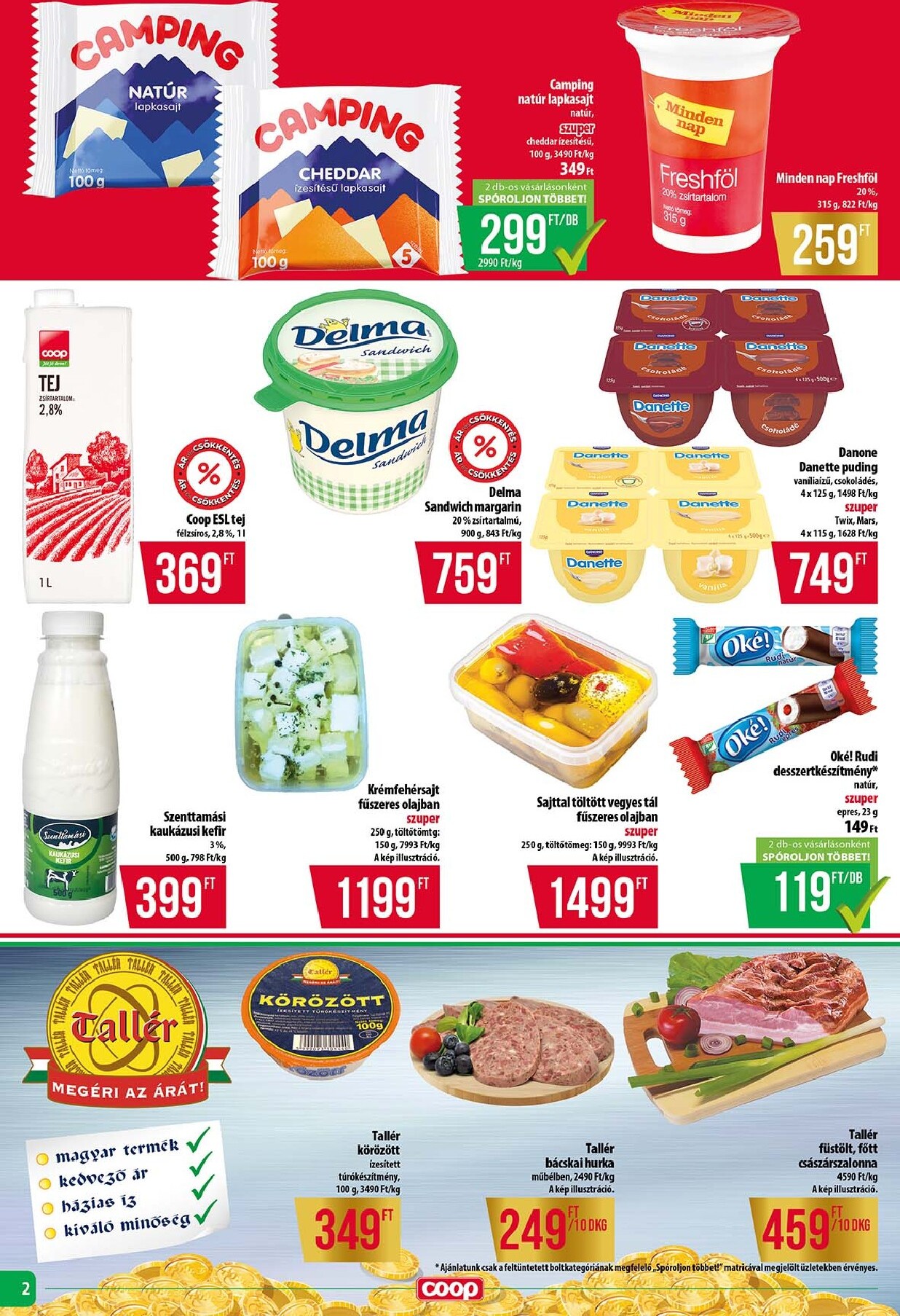 coop - A jövőbeli Coop - Tisza - Abc-Szuper akciós újság csütörtöktől 2026.08.13.-tól szerdától 2026.08.19.-ig érvényes. - page: 2