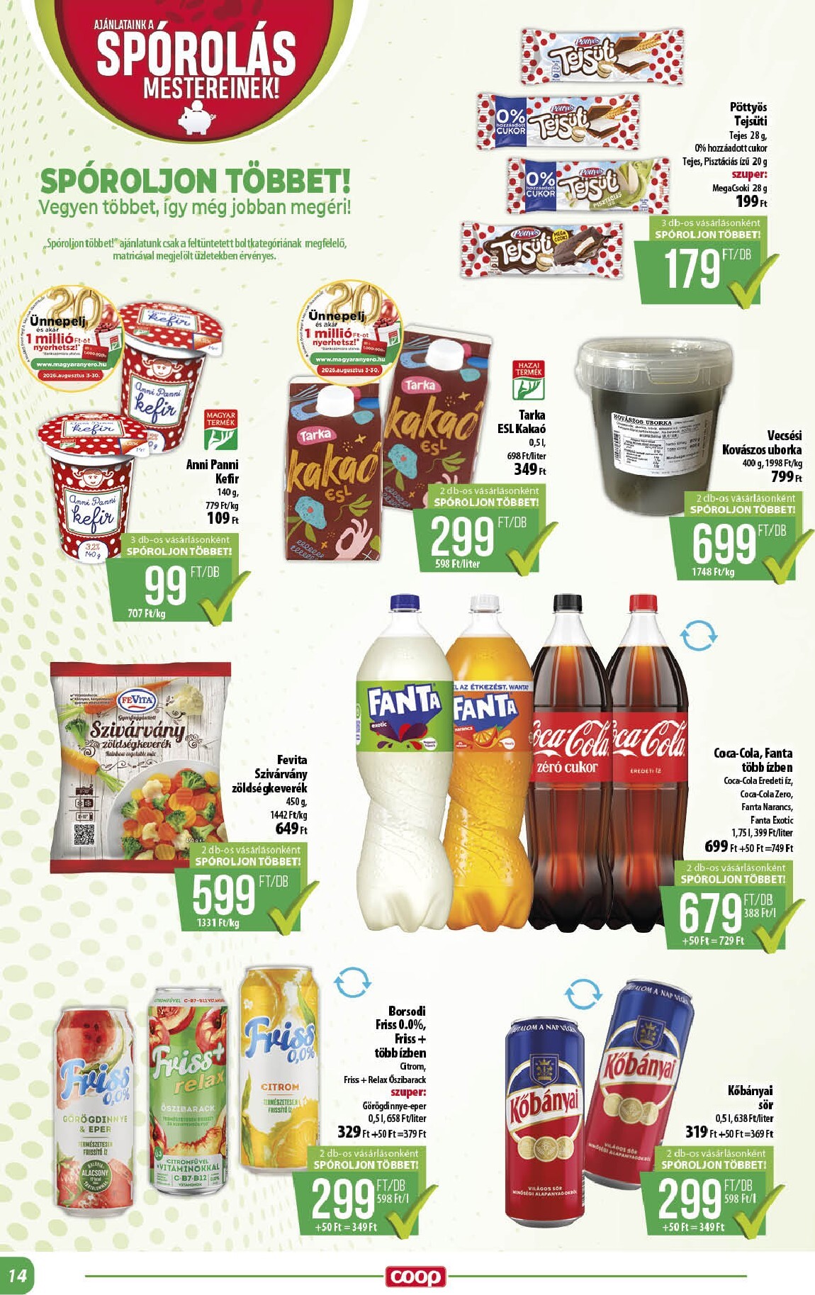 coop - A jövőbeli Coop - Alföld akciós újság csütörtöktől 2026.08.13.-tól szerdától 2026.08.19.-ig érvényes. - page: 14