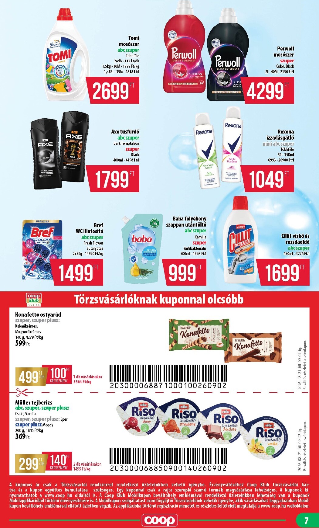 coop - Coop - Mecsek hirdetmény a következő hétre péntektől 2026.08.21.-tól szerdától 2026.09.02.-ig - page: 7