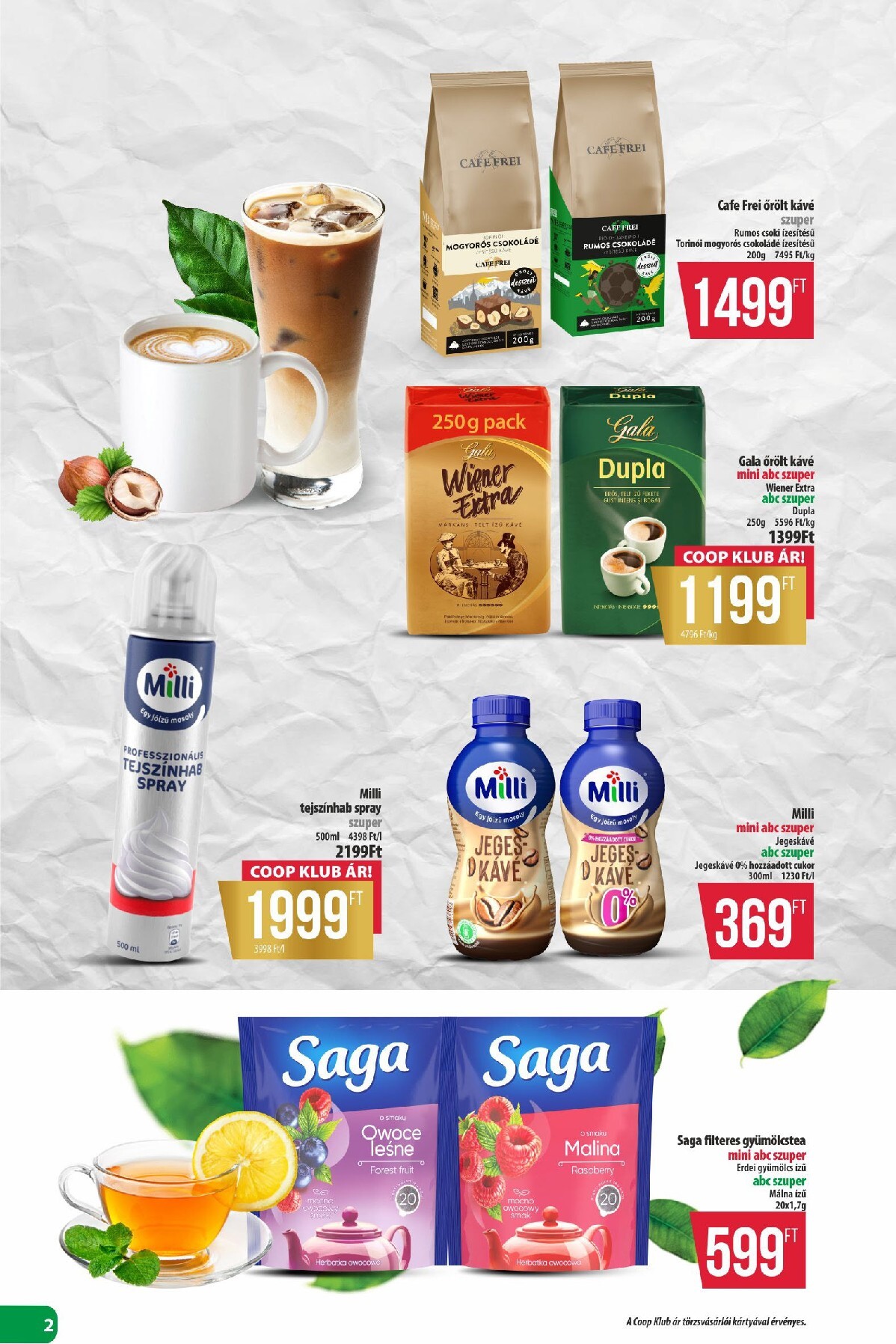 coop - A jövőbeli Coop - Észak-Kelet akciós újság csütörtöktől 2026.08.27.-tól szerdától 2026.09.02.-ig érvényes. - page: 2