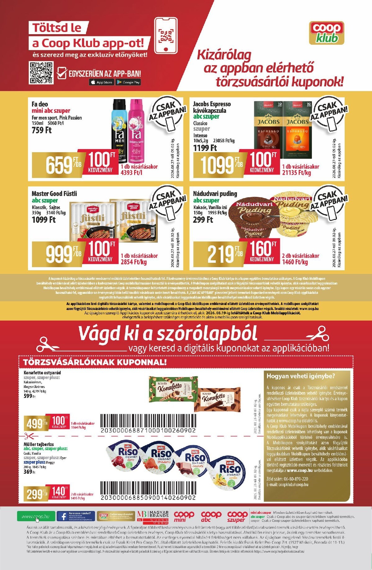 coop - A jövőbeli Coop - Észak-Kelet akciós újság csütörtöktől 2026.08.27.-tól szerdától 2026.09.02.-ig érvényes. - page: 12