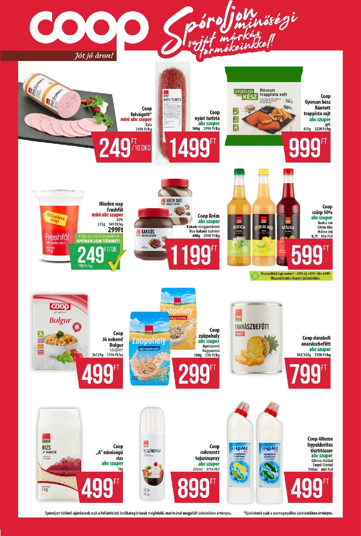 coop - A jövőbeli Coop - Észak-Kelet akciós újság csütörtöktől 2026.08.27.-tól szerdától 2026.09.02.-ig érvényes. - page: 8