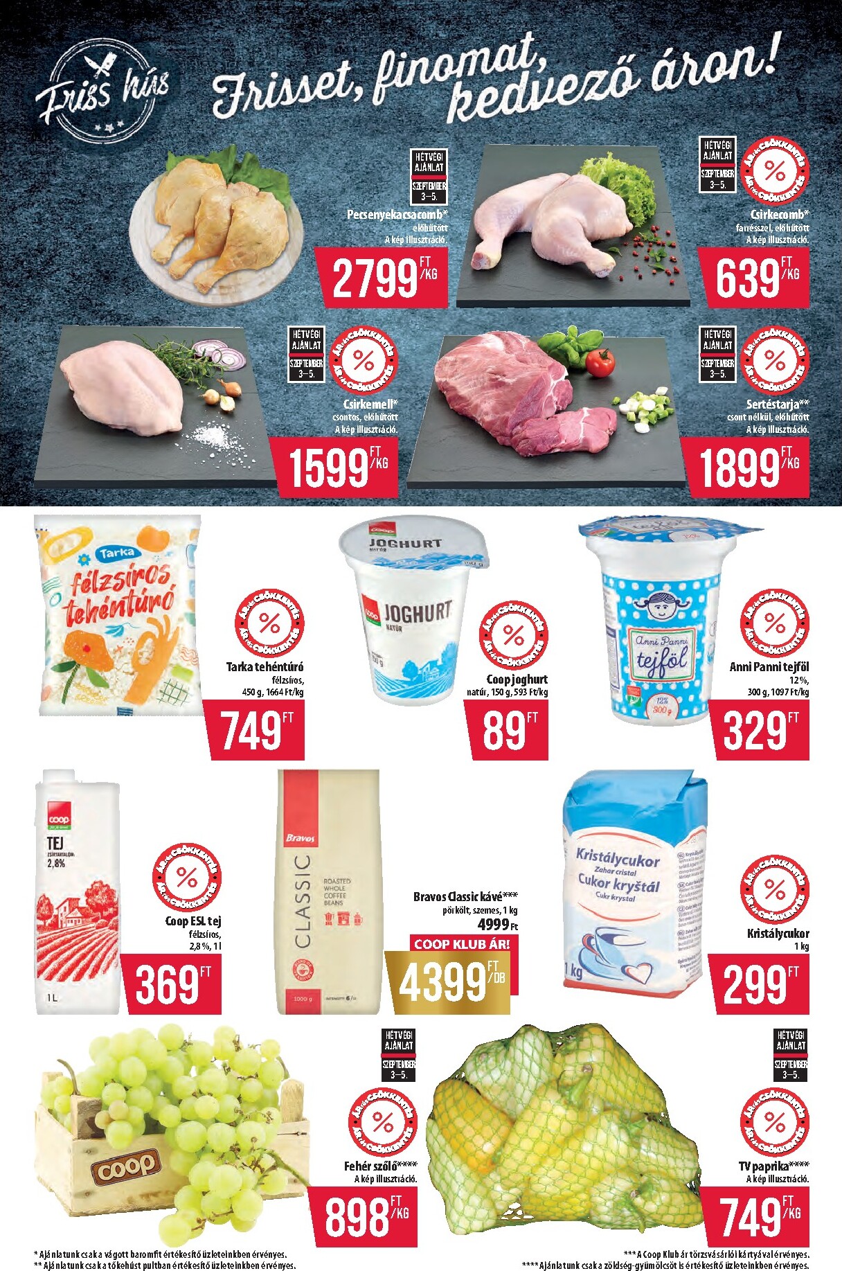 coop - A jövőbeli Coop - Tisza - Abc-Szuper akciós újság csütörtöktől 2026.09.03.-tól szerdától 2026.09.09.-ig érvényes. - page: 3