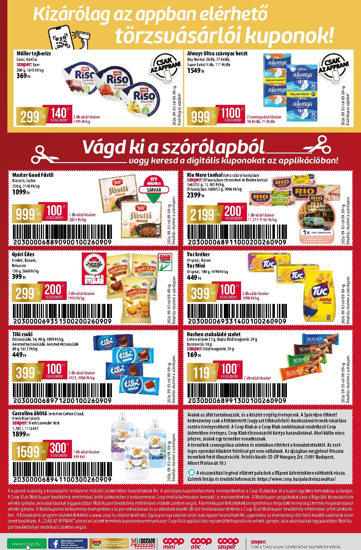 coop - A jövőbeli Coop - Alföld - Abc-Szuper akciós újság csütörtöktől 2026.09.03.-tól szerdától 2026.09.09.-ig érvényes. - page: 12